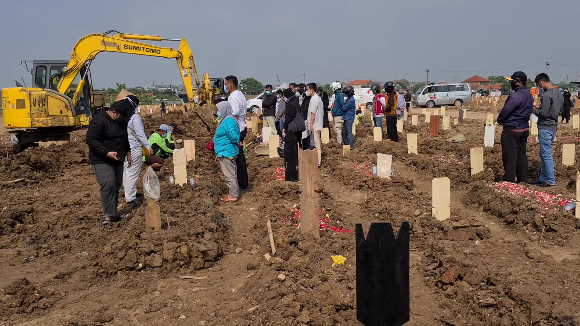 Covid-19 Cemetery in Indonesia
