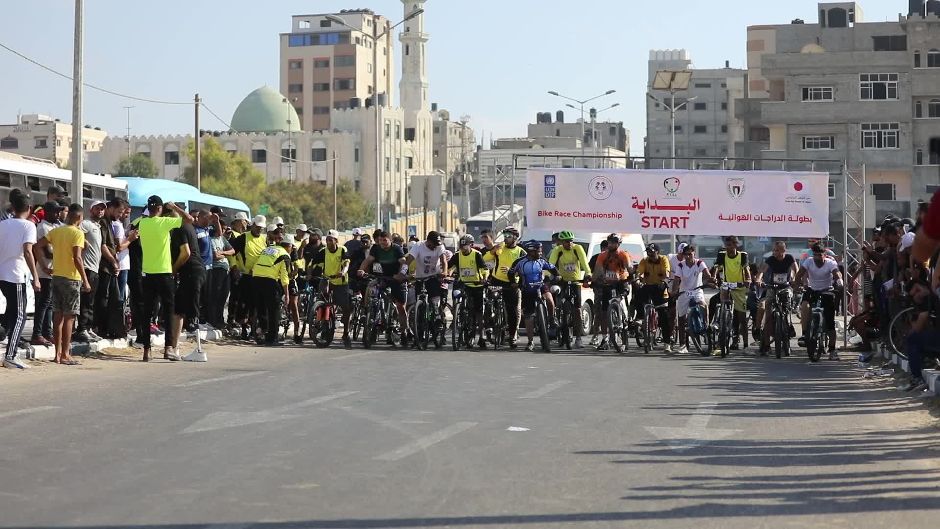 Bicycle race in Gaza