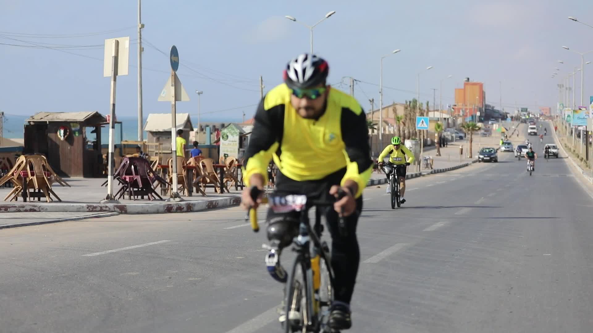 Bicycle race in Gaza