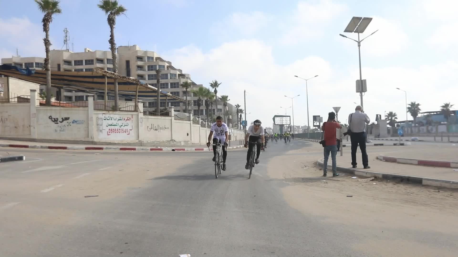 Bicycle race in Gaza