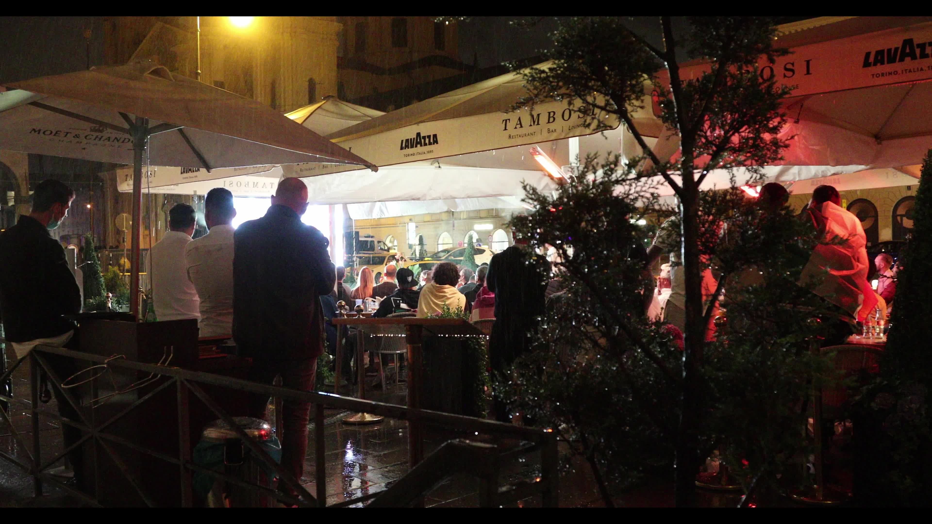 Fans celebrate Italy’s victory over Spain in Munich, Germany