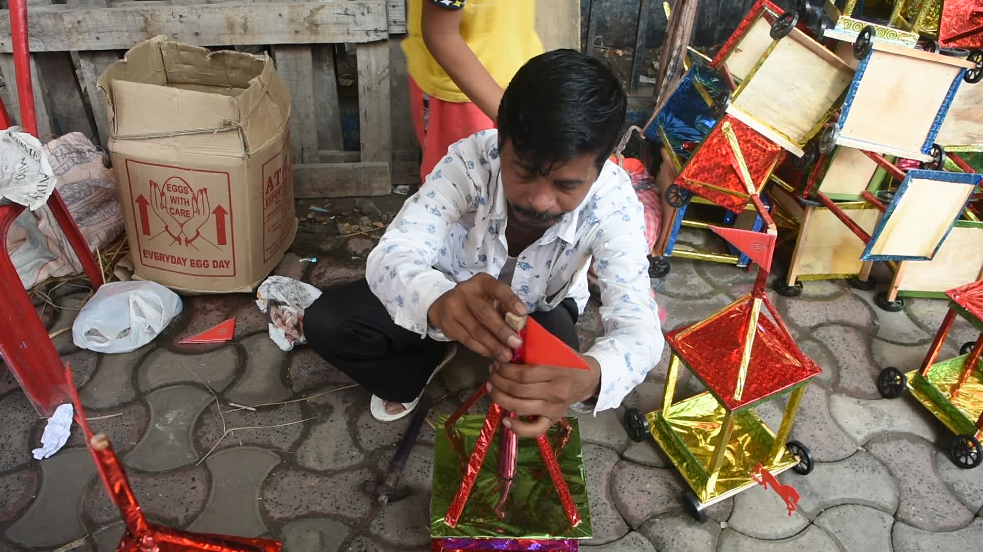 Preparation of Rath-yatra festival in Kolkata 