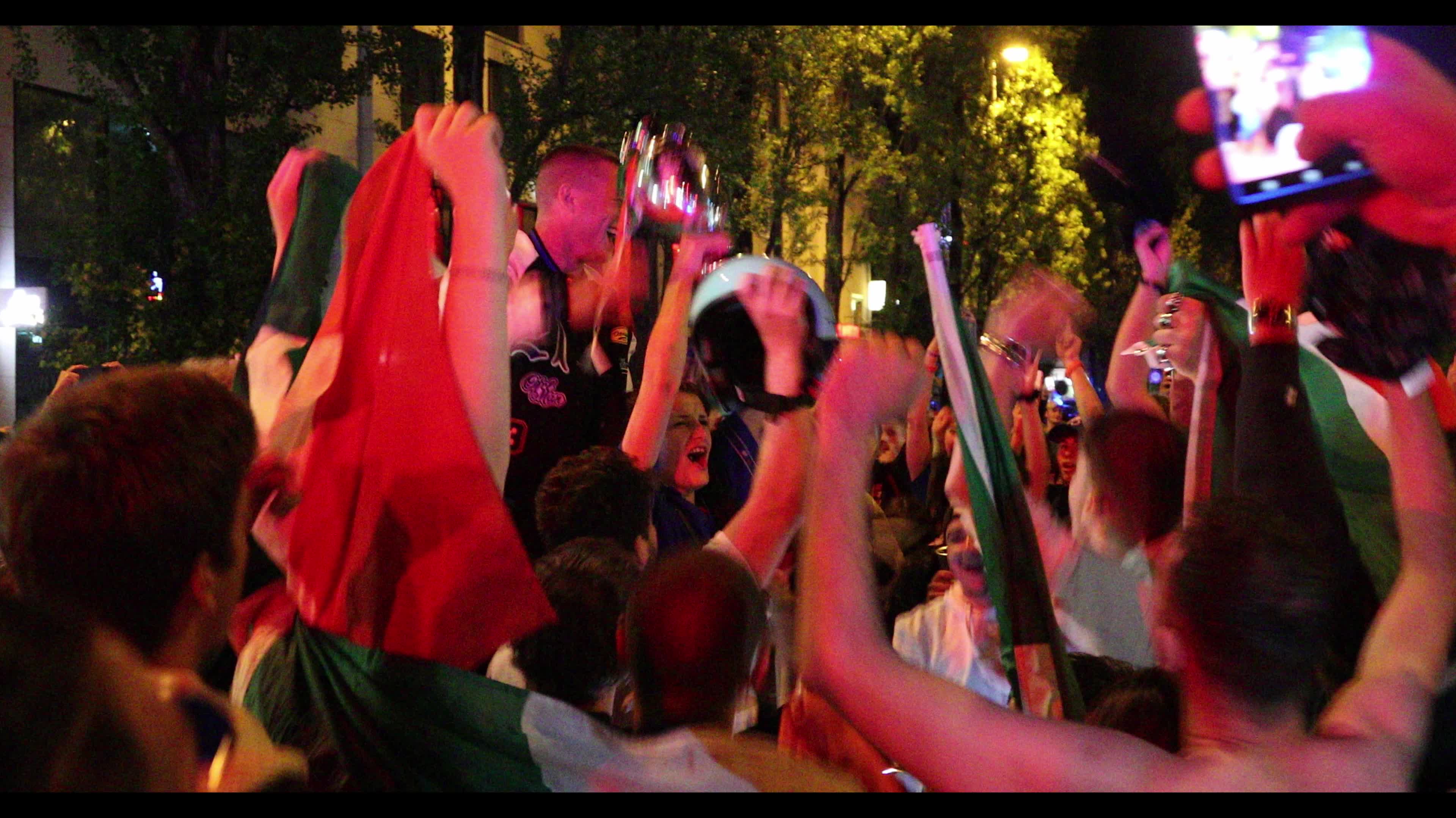 Fans celebrate Italy’s EURO 2020 victory in Munich, Germany