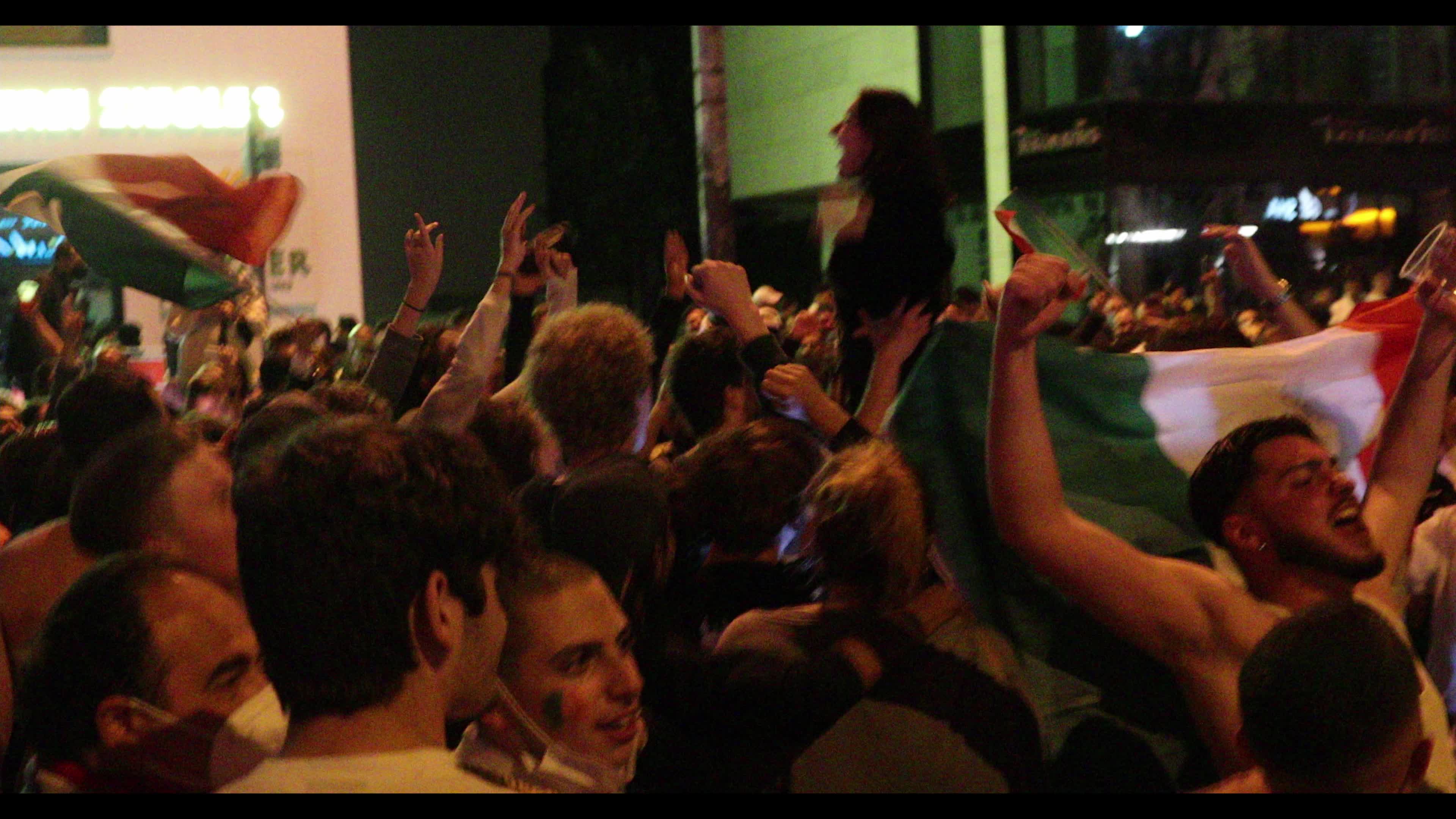 Fans celebrate Italy’s EURO 2020 victory in Munich, Germany
