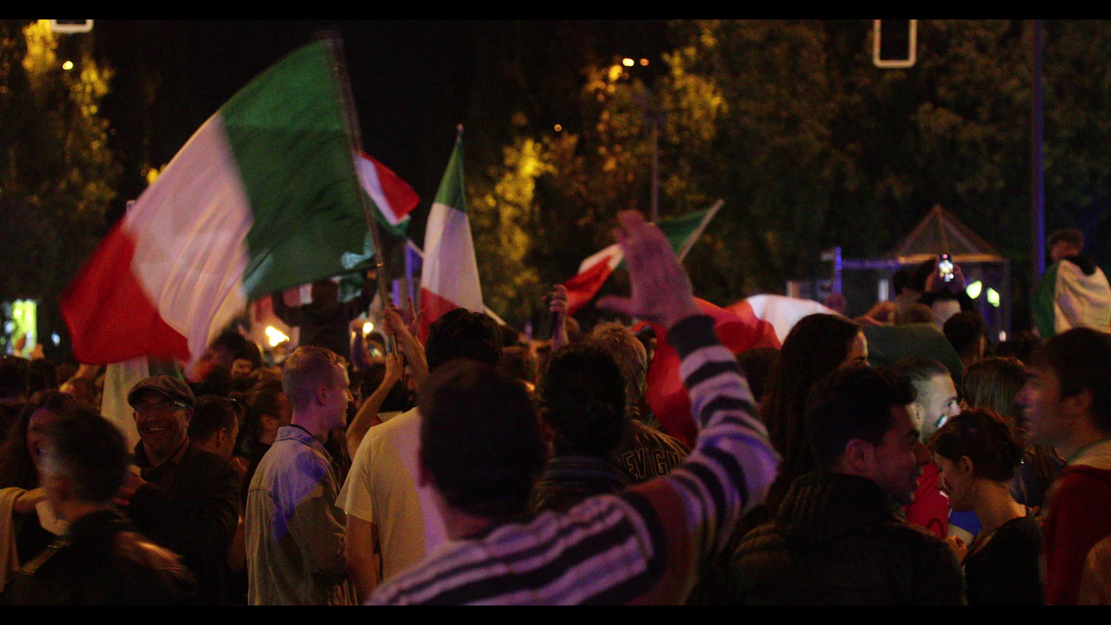 Fans celebrate Italy’s EURO 2020 victory in Munich, Germany
