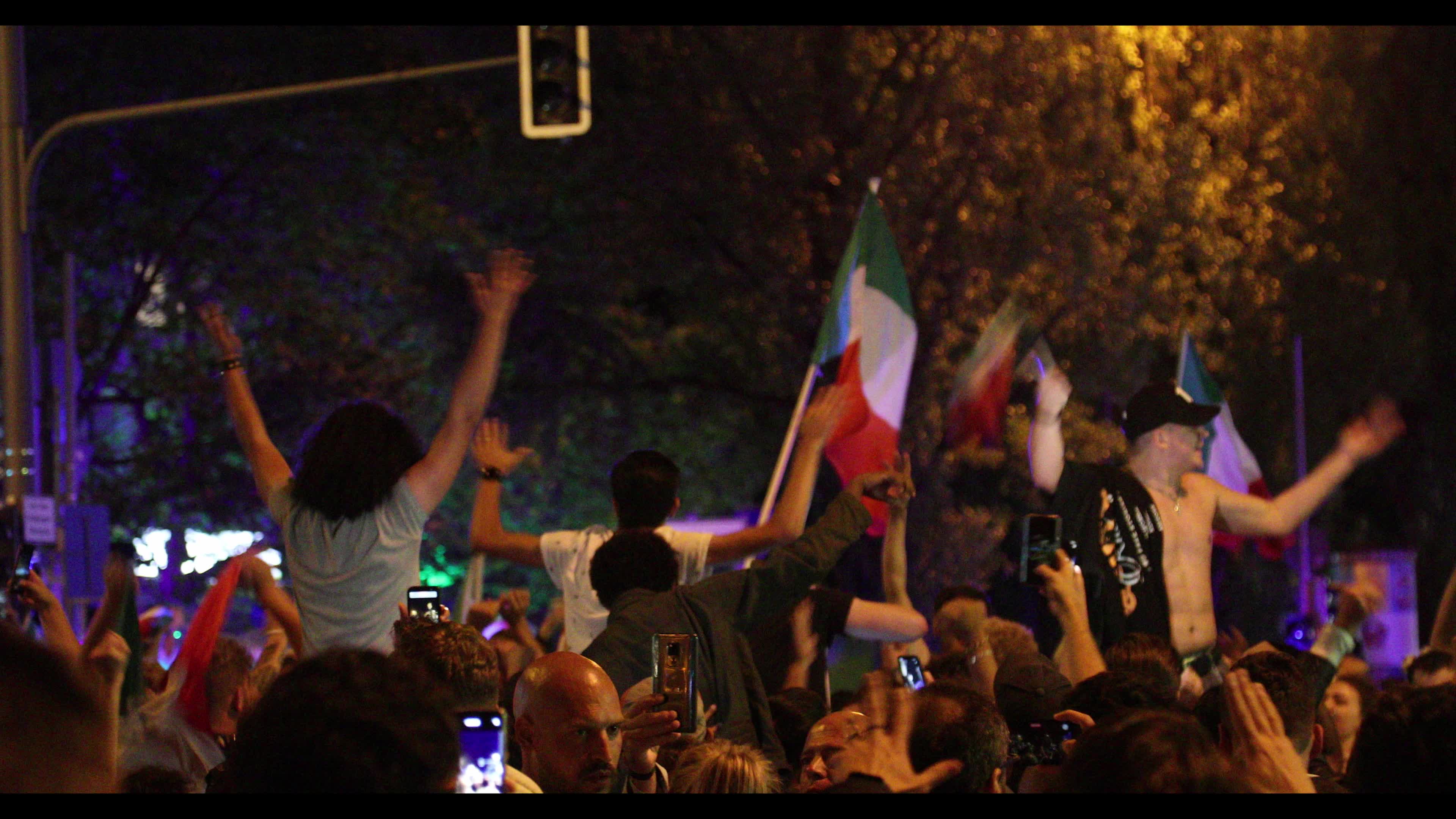 Fans celebrate Italy’s EURO 2020 victory in Munich, Germany
