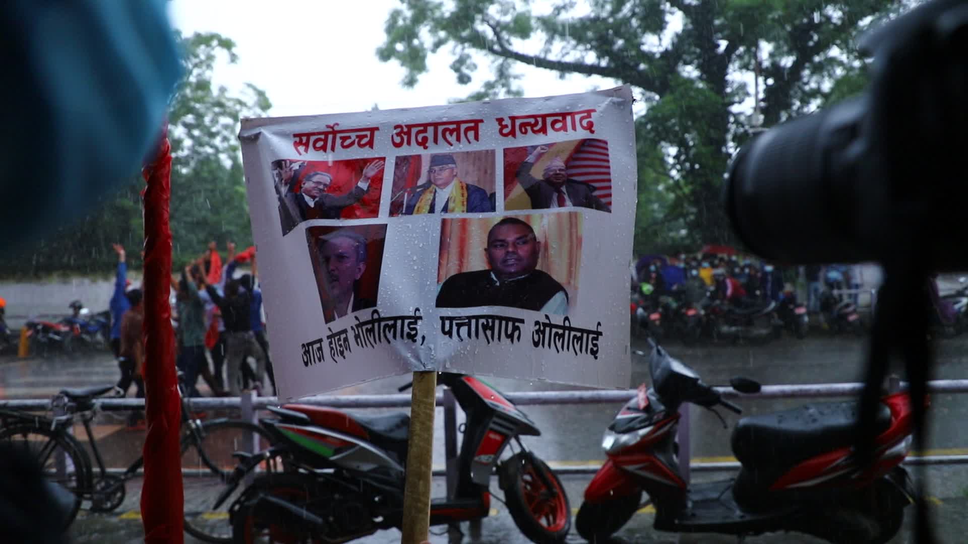 Activists celebrate as Supreme Court reinstates the parliament in Nepal