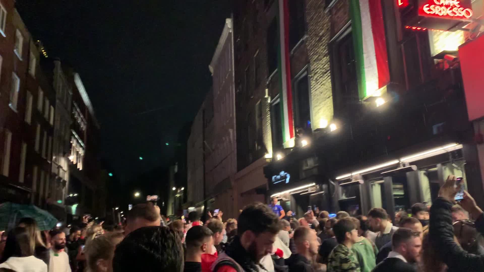 Italy celebrates Euro 2020 victory over England in London, United Kingdom