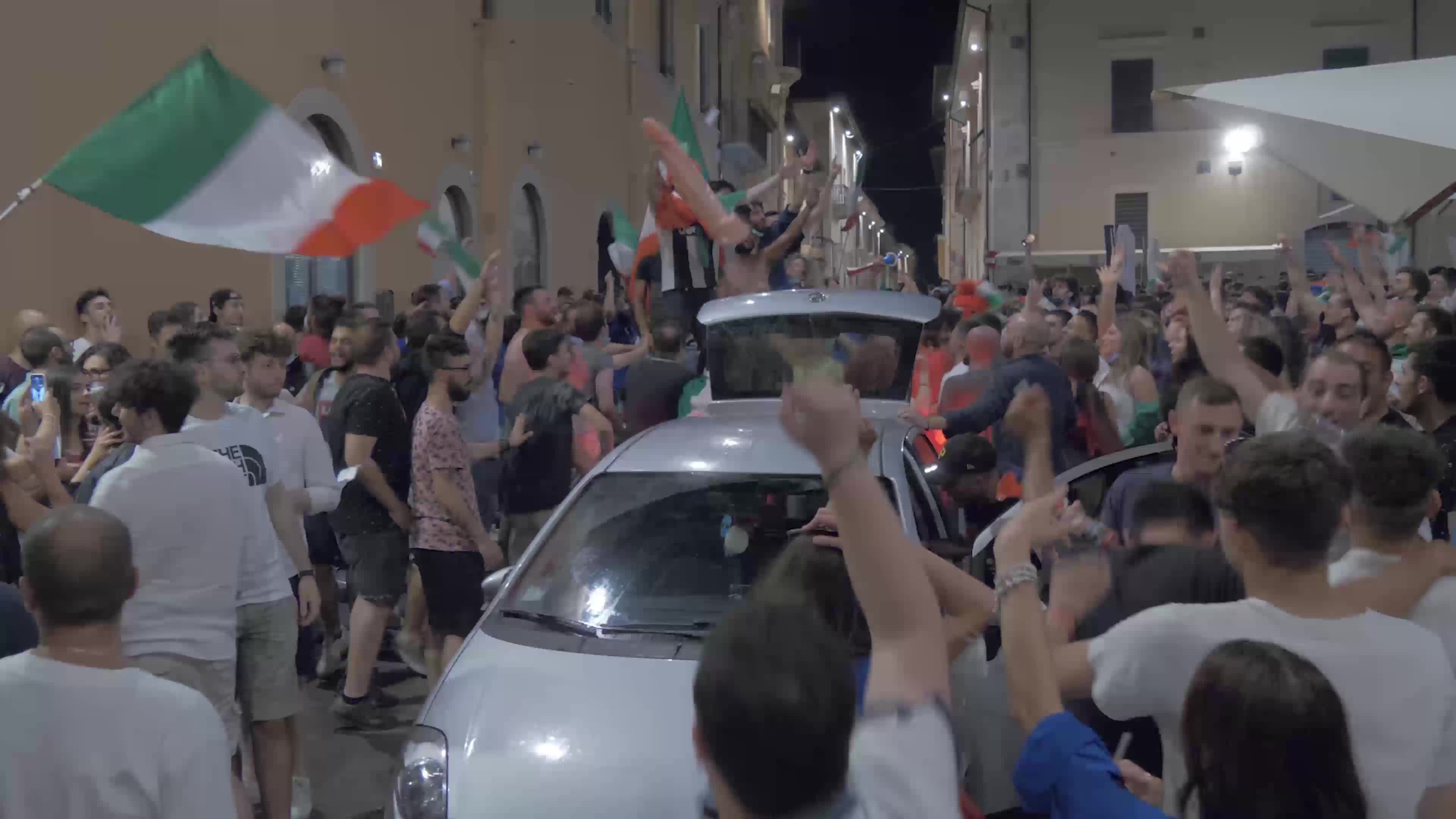 Italian supporters celebrates Euro 2020 victory