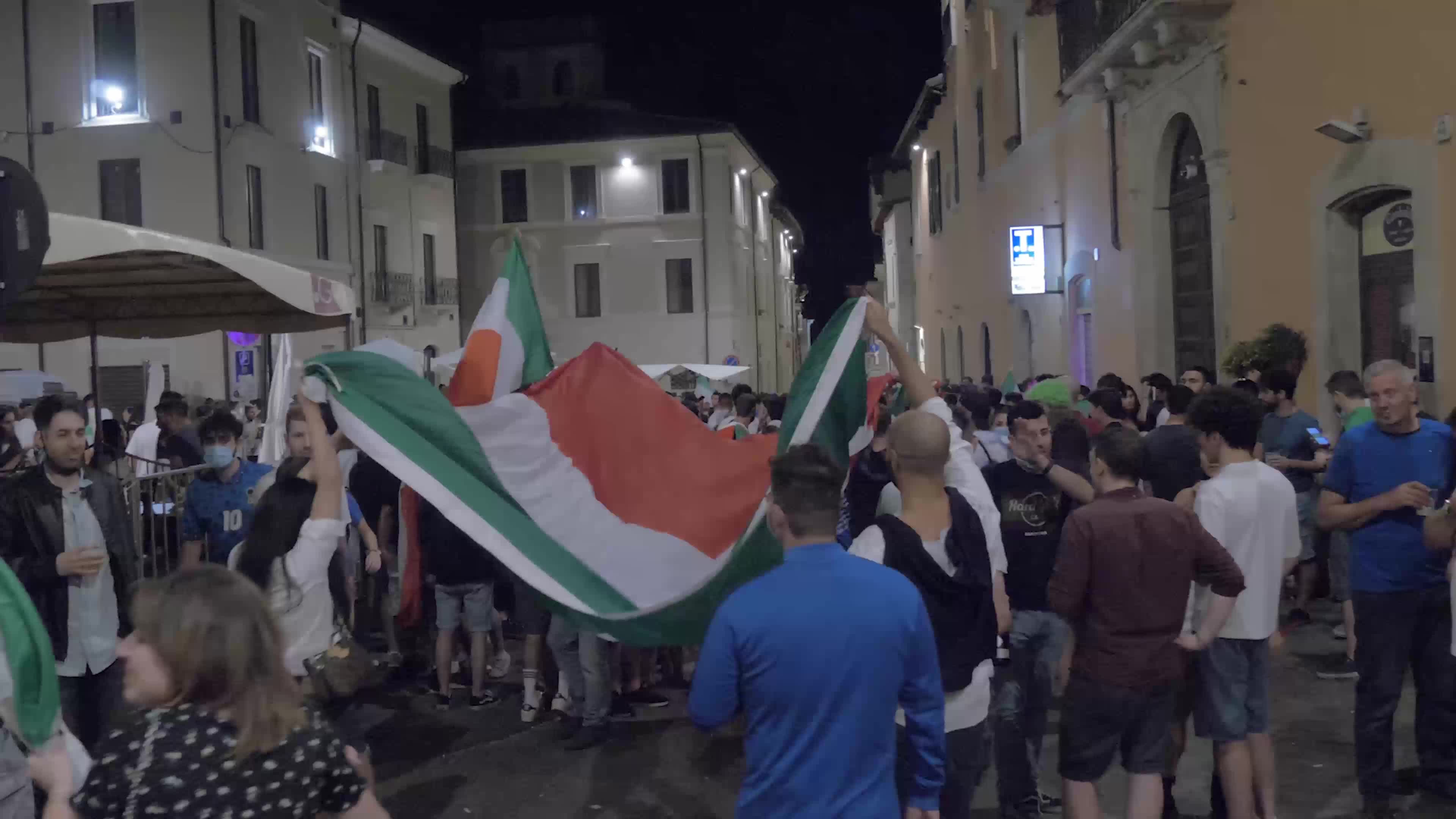 Italian supporters celebrates Euro 2020 victory