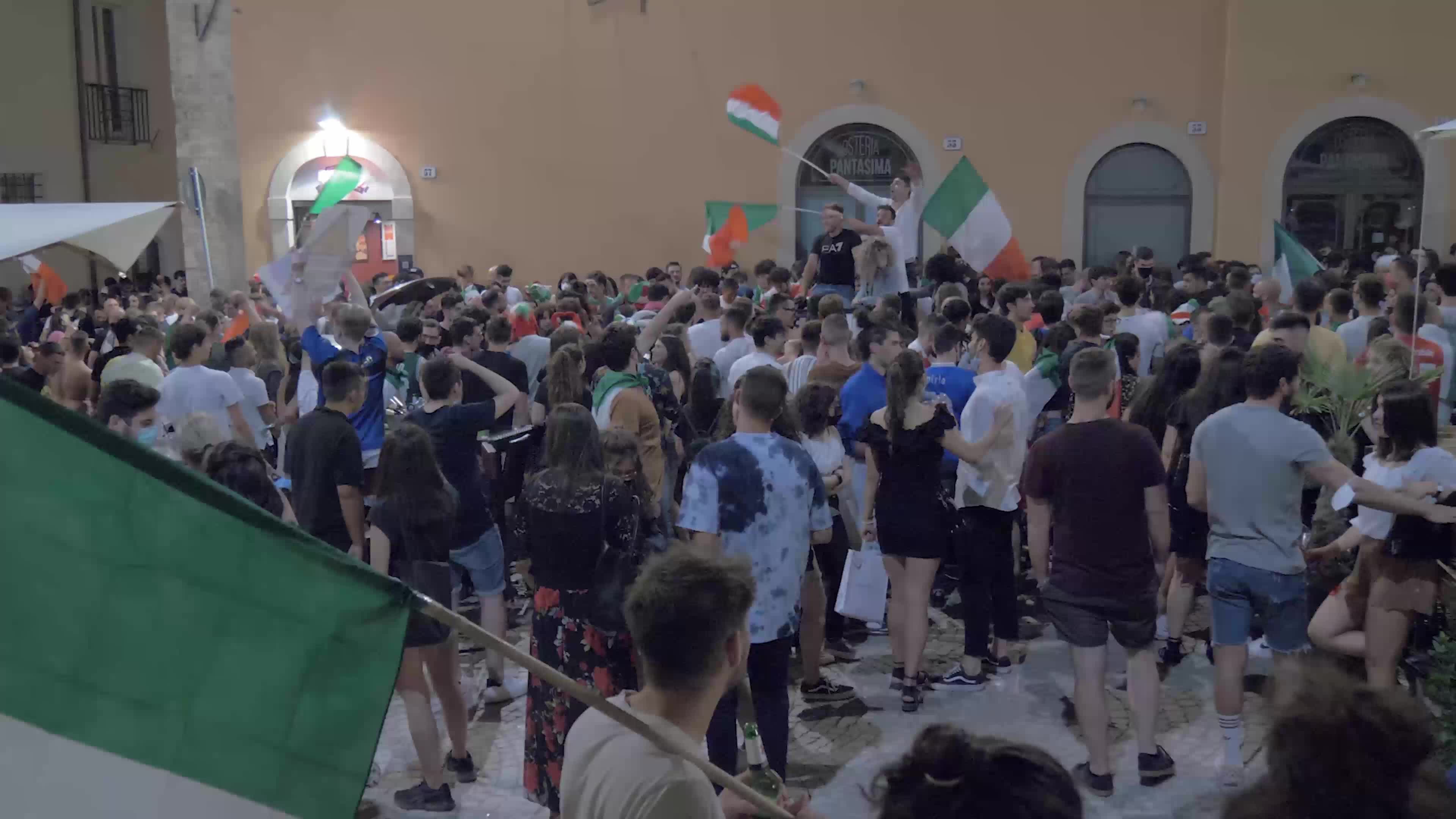 Italian supporters celebrates Euro 2020 victory