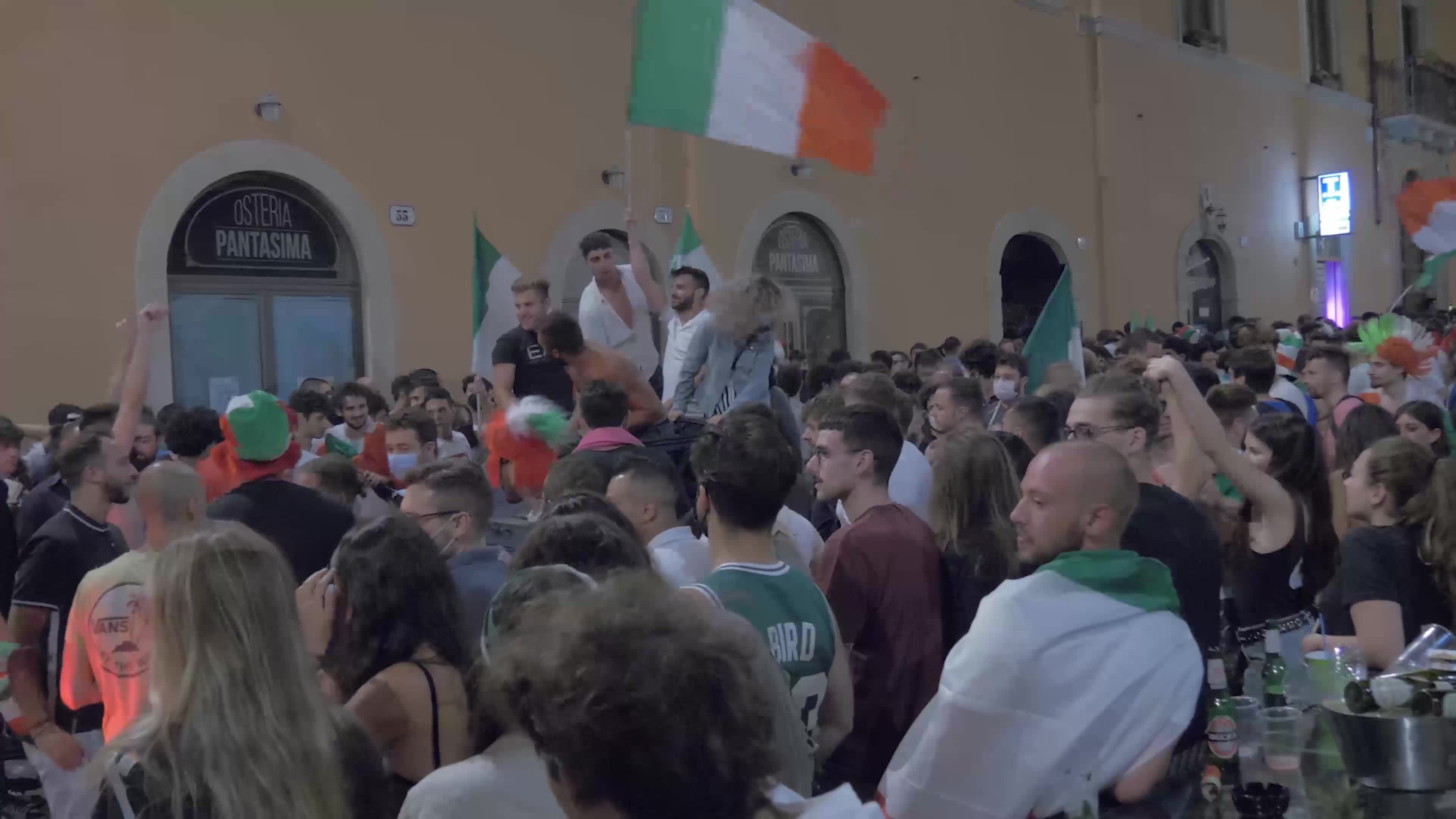 Italian supporters celebrates Euro 2020 victory