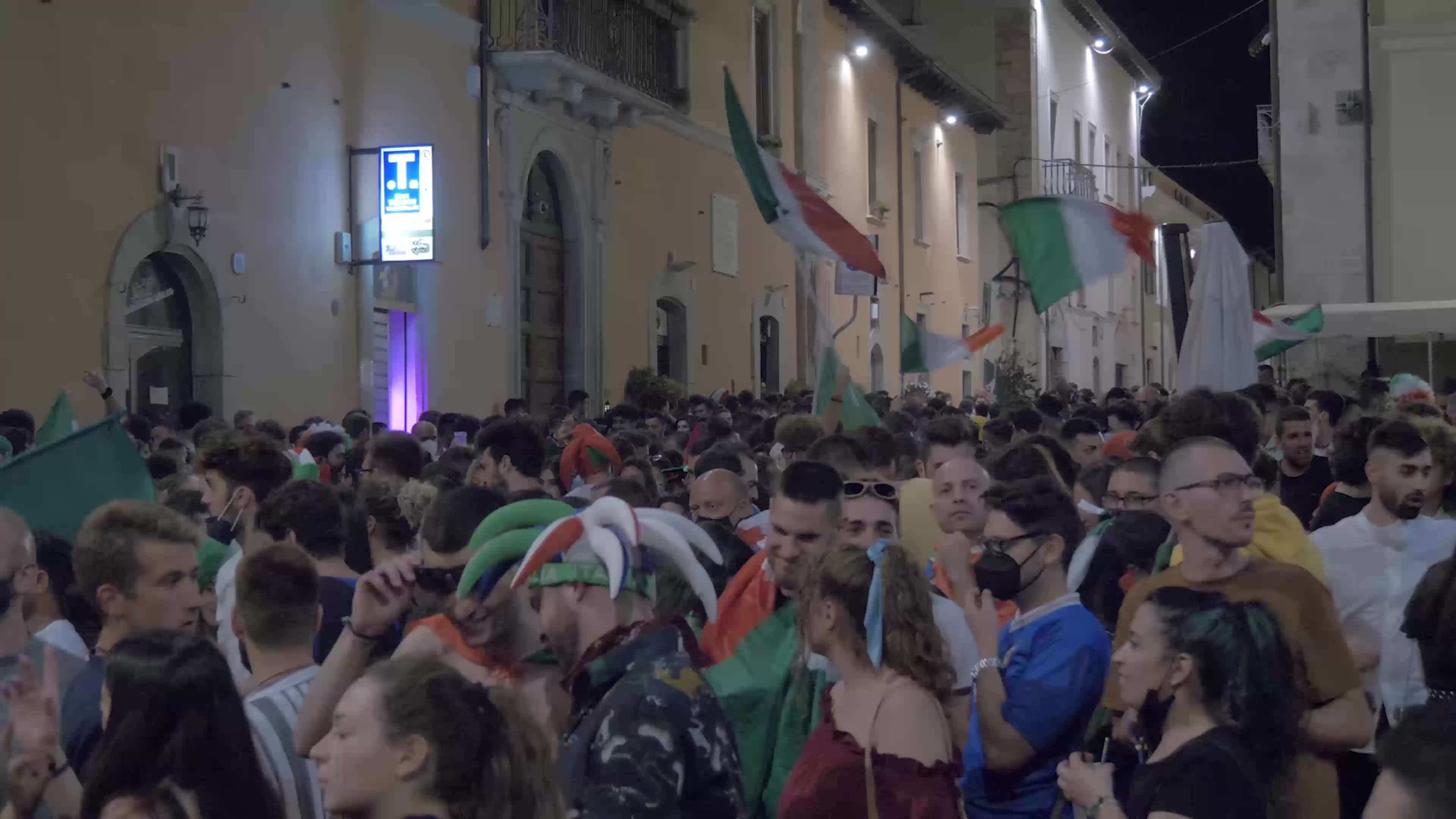 Italian supporters celebrates Euro 2020 victory