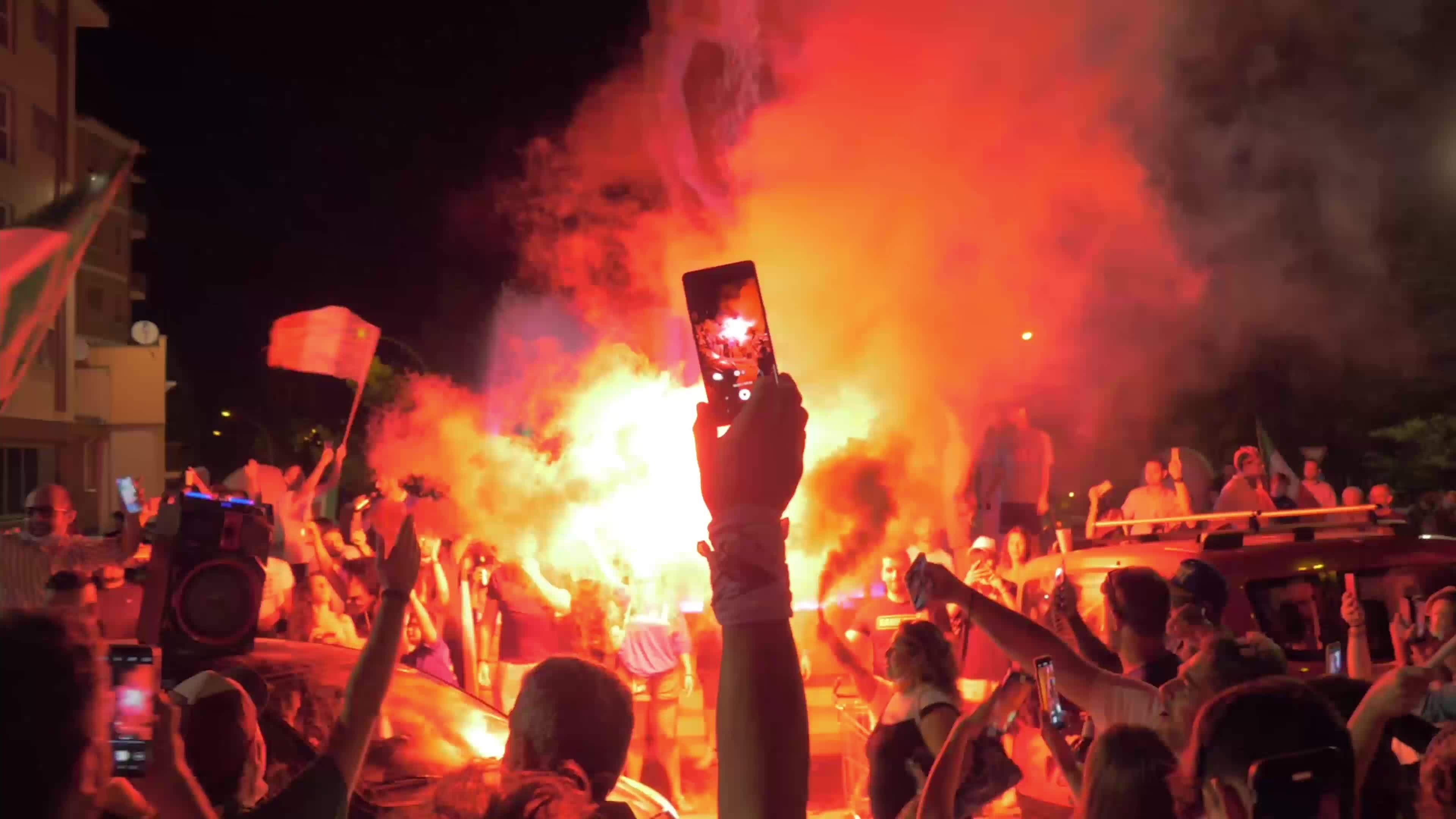 Italian supporters celebrates Euro 2020 victory