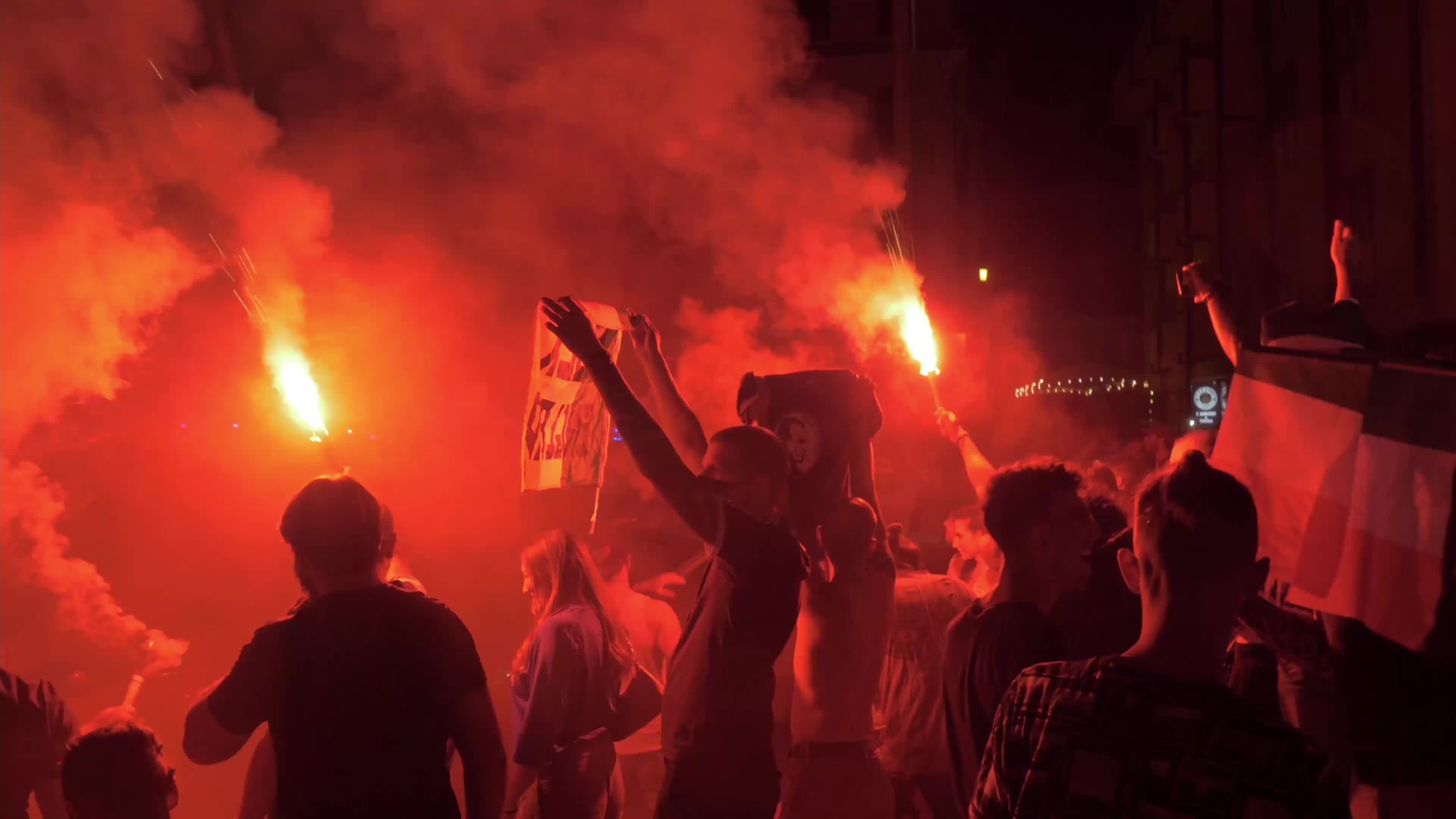 Italian supporters celebrates Euro 2020 victory