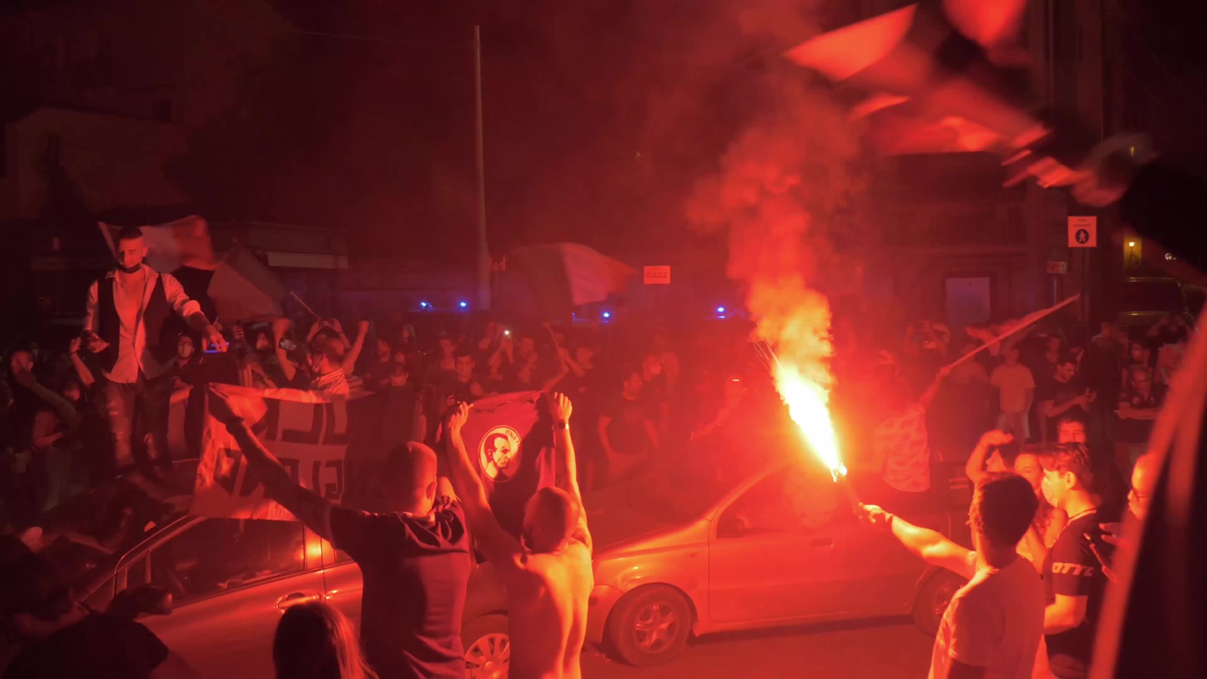 Italian supporters celebrates Euro 2020 victory
