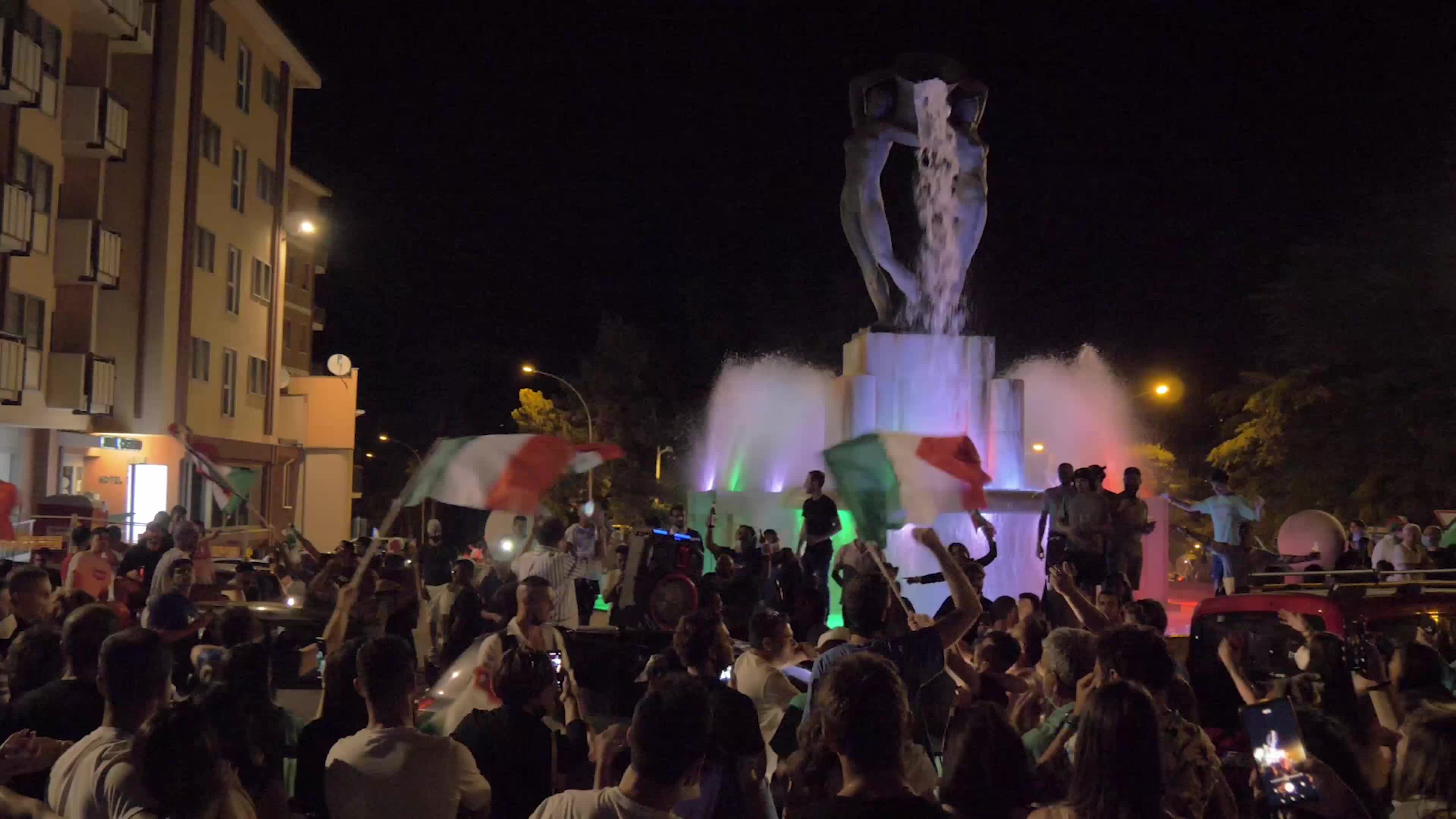 Italian supporters celebrates Euro 2020 victory