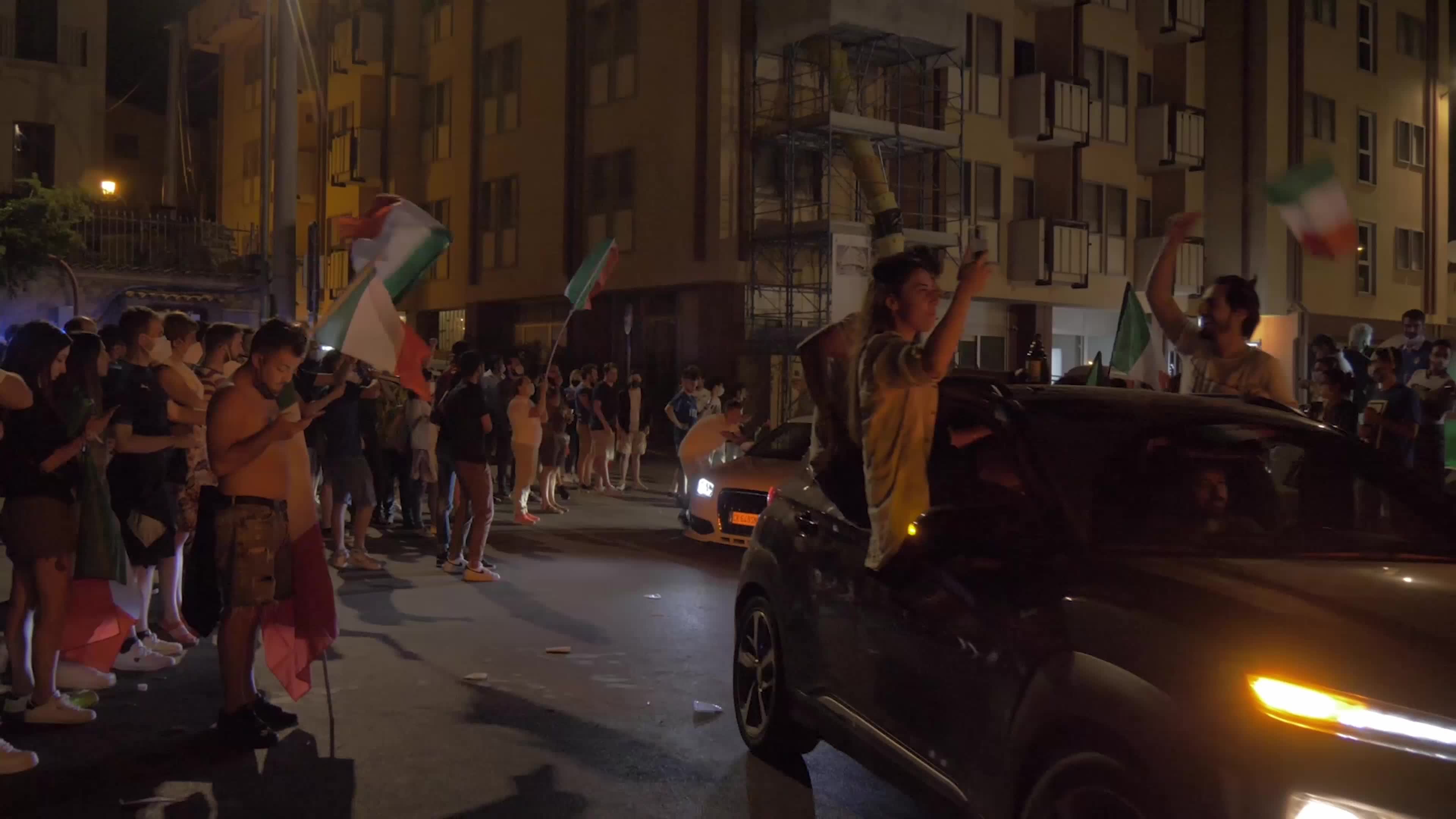 Italian supporters celebrates Euro 2020 victory