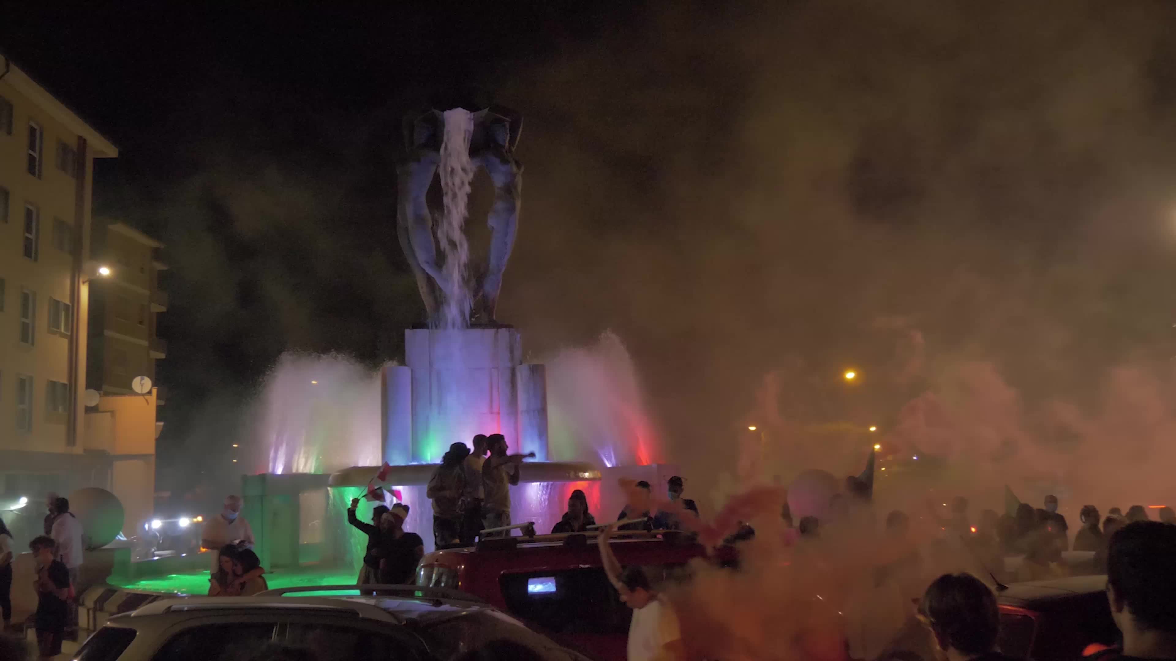 Italian supporters celebrates Euro 2020 victory