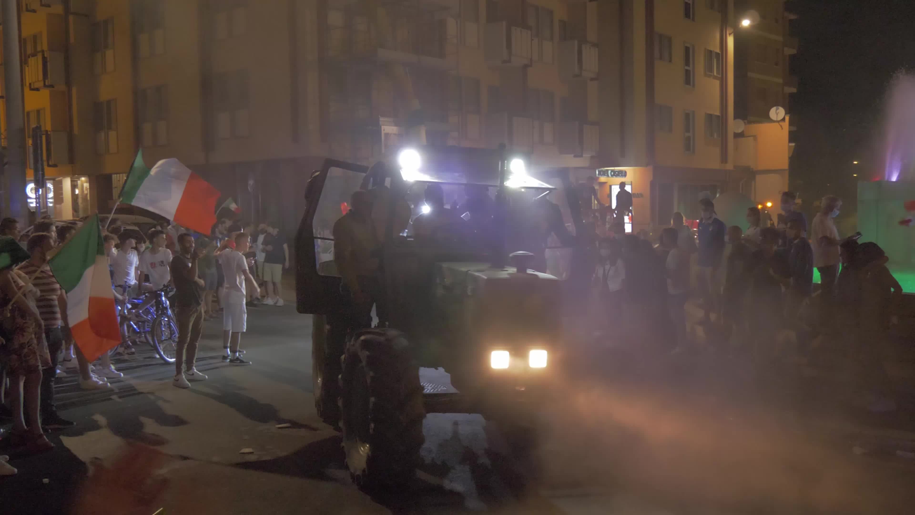 Italian supporters celebrates Euro 2020 victory