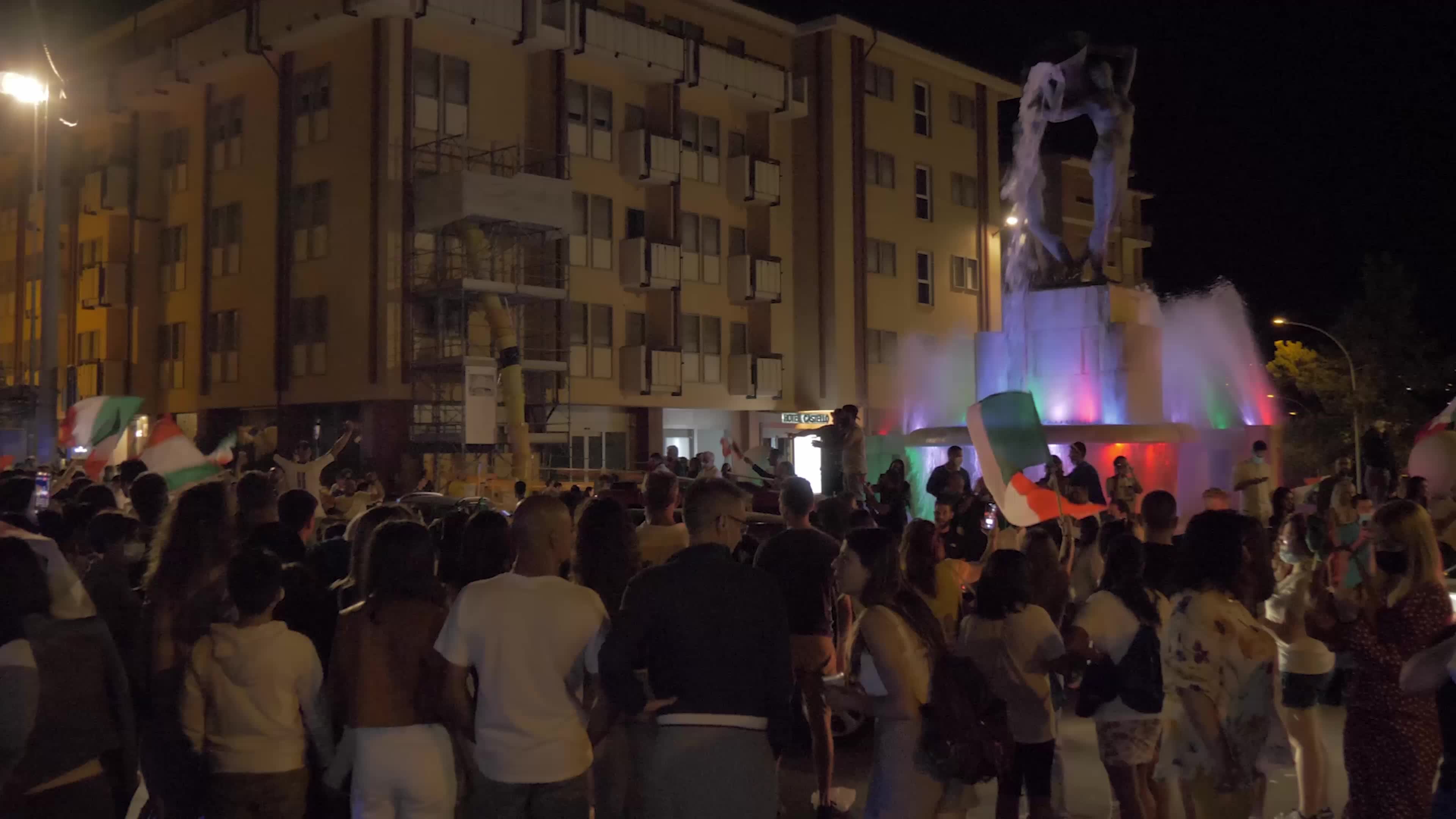 Italian supporters celebrates Euro 2020 victory