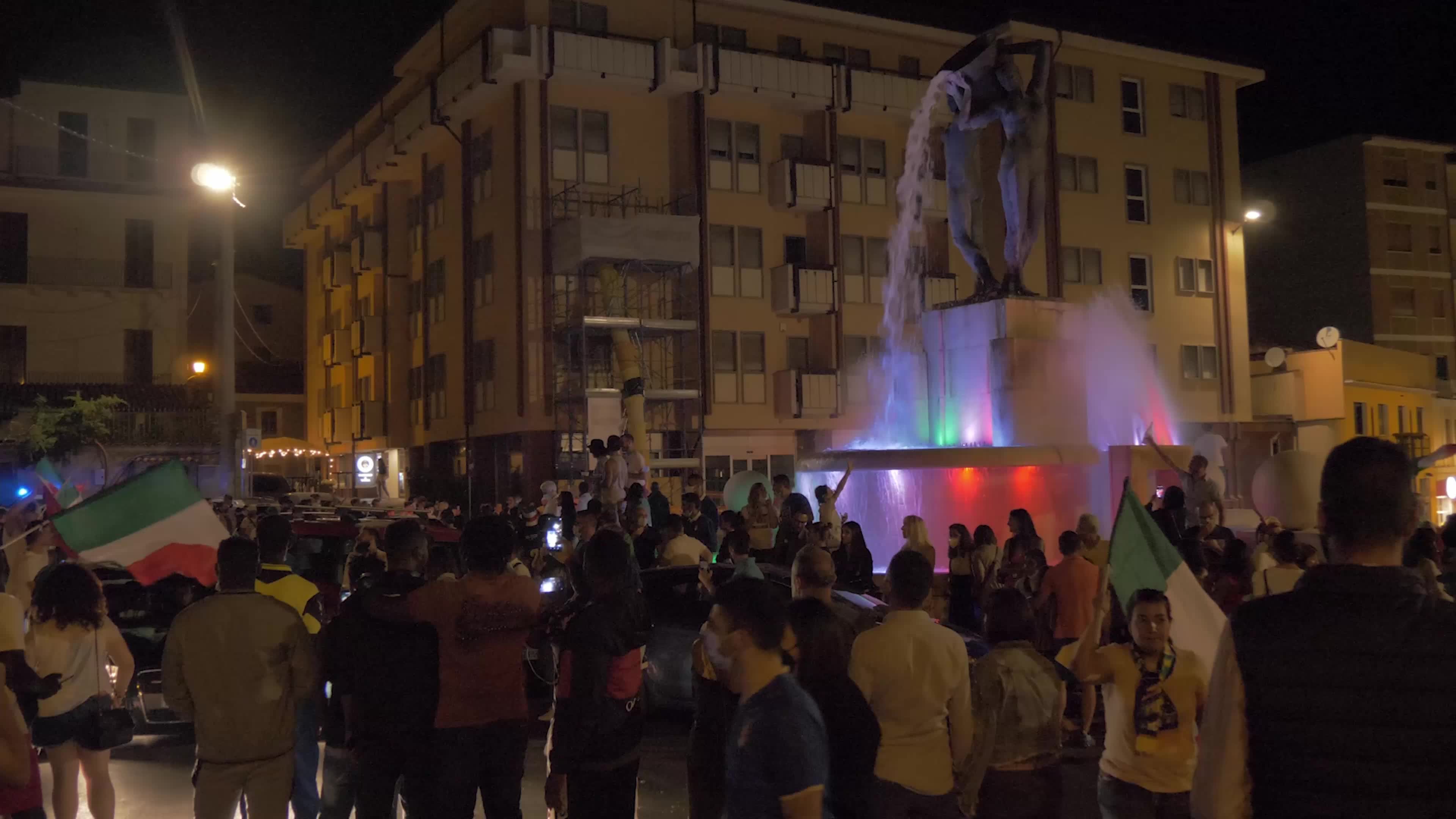 Italian supporters celebrates Euro 2020 victory