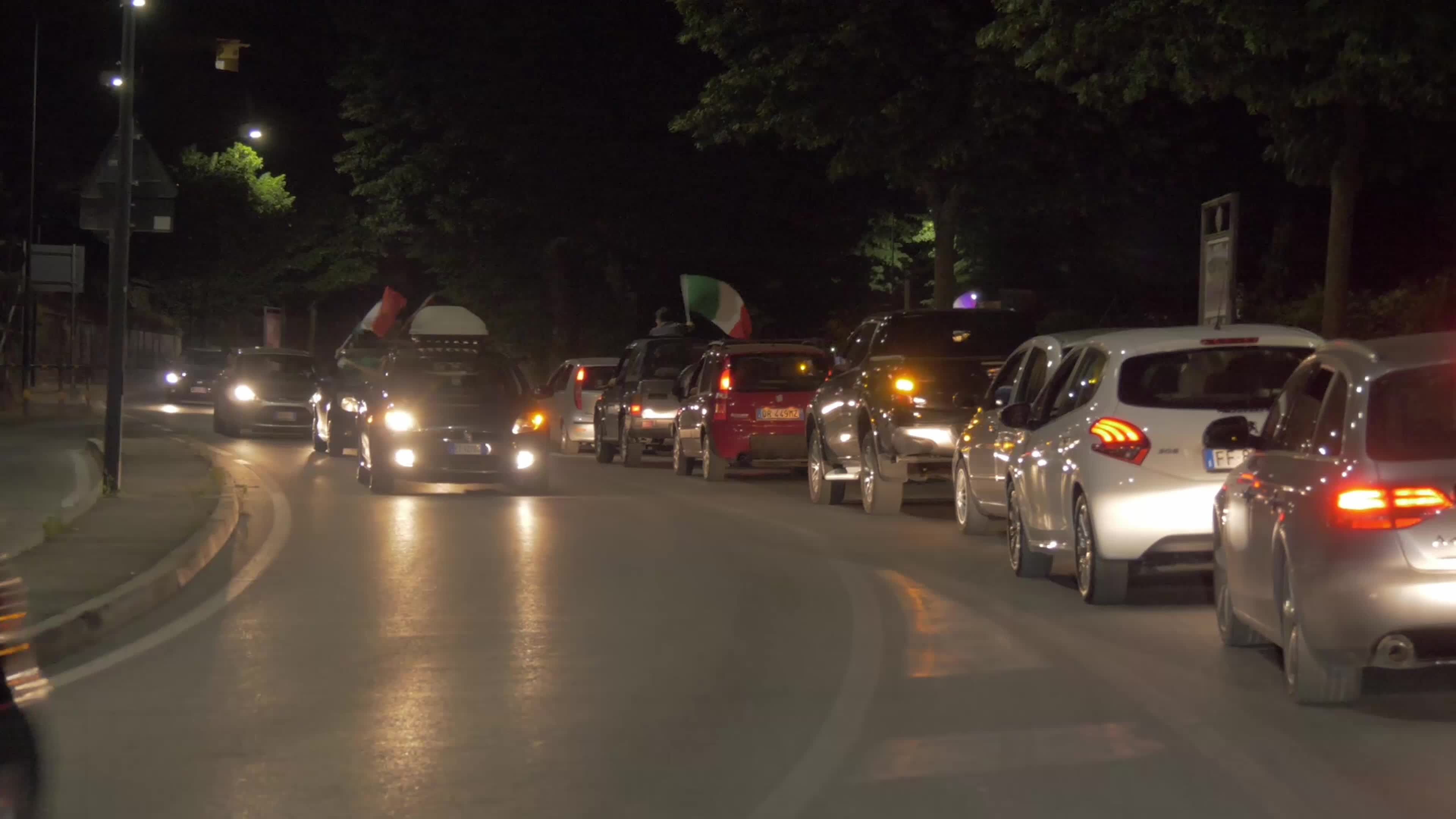 Italian supporters celebrates Euro 2020 victory