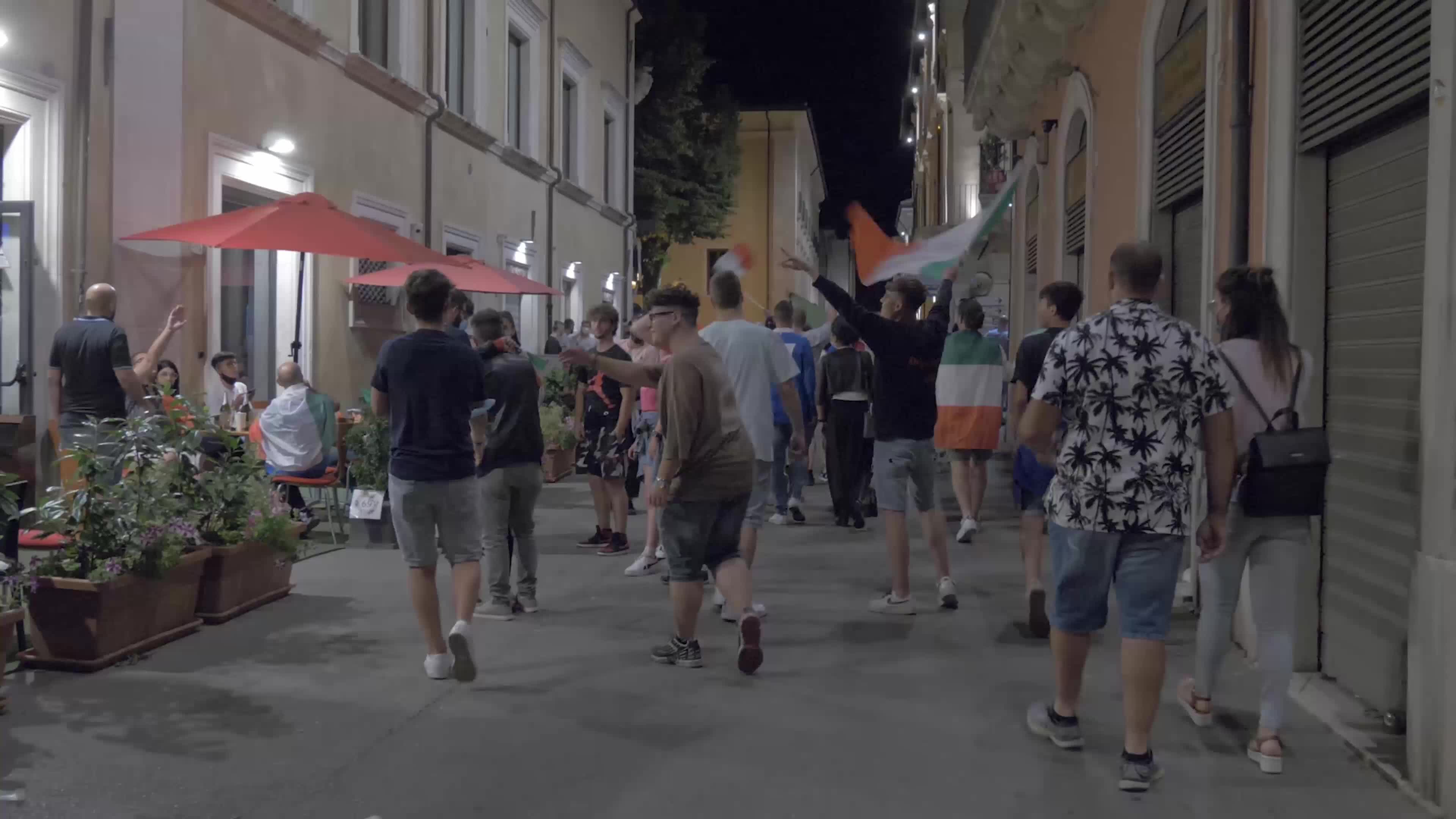 Italian supporters celebrates Euro 2020 victory