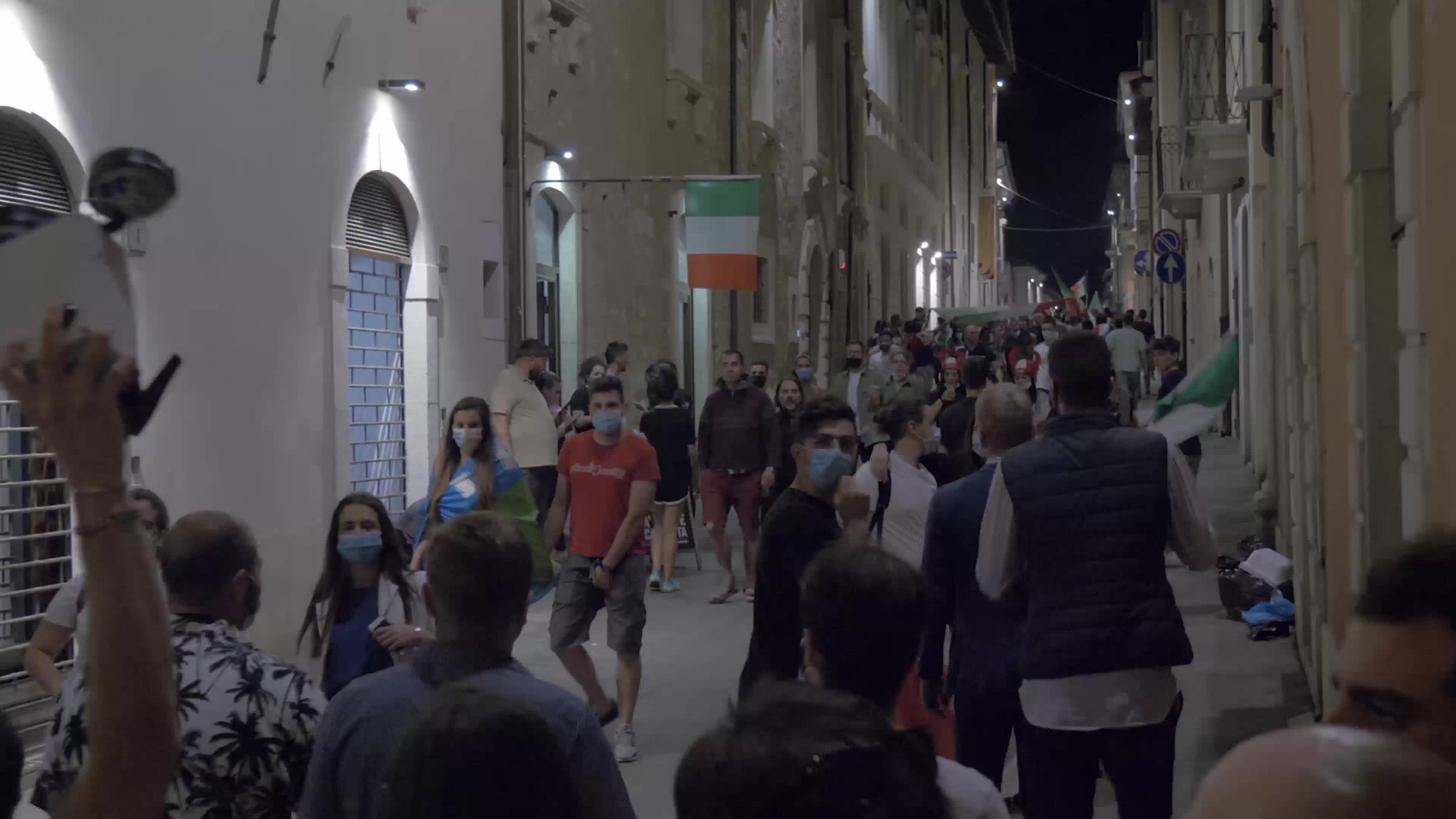 Italian supporters celebrates Euro 2020 victory