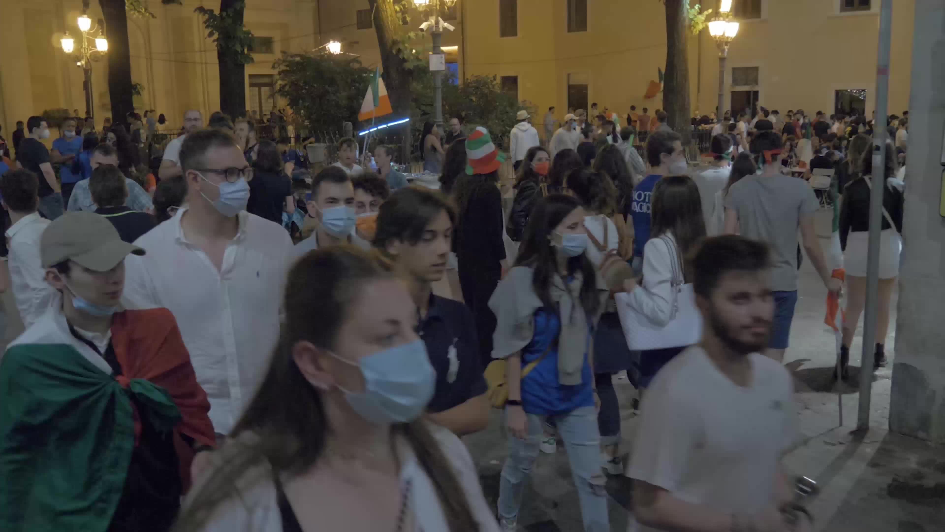 Italian supporters celebrates Euro 2020 victory