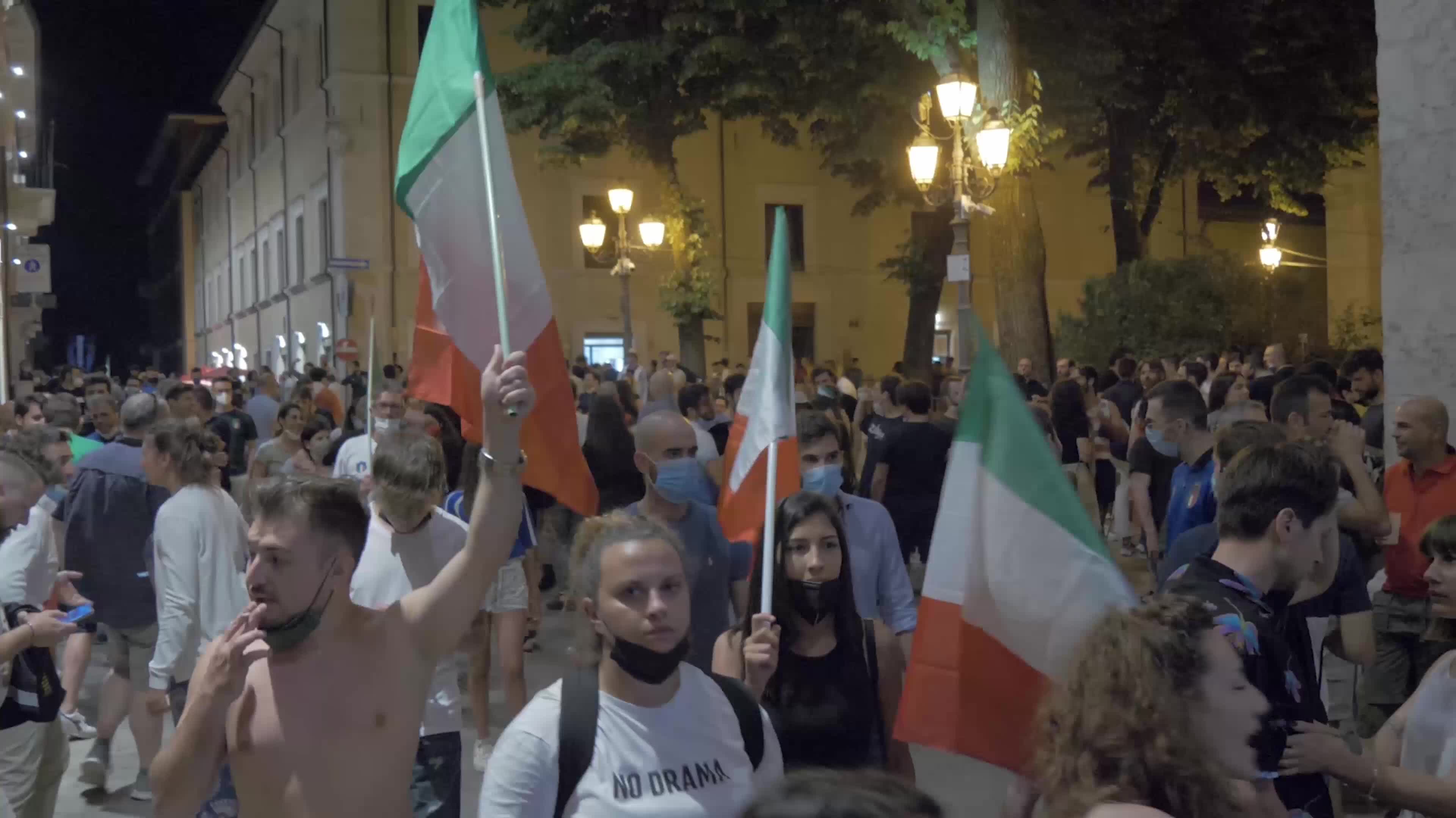 Italian supporters celebrates Euro 2020 victory