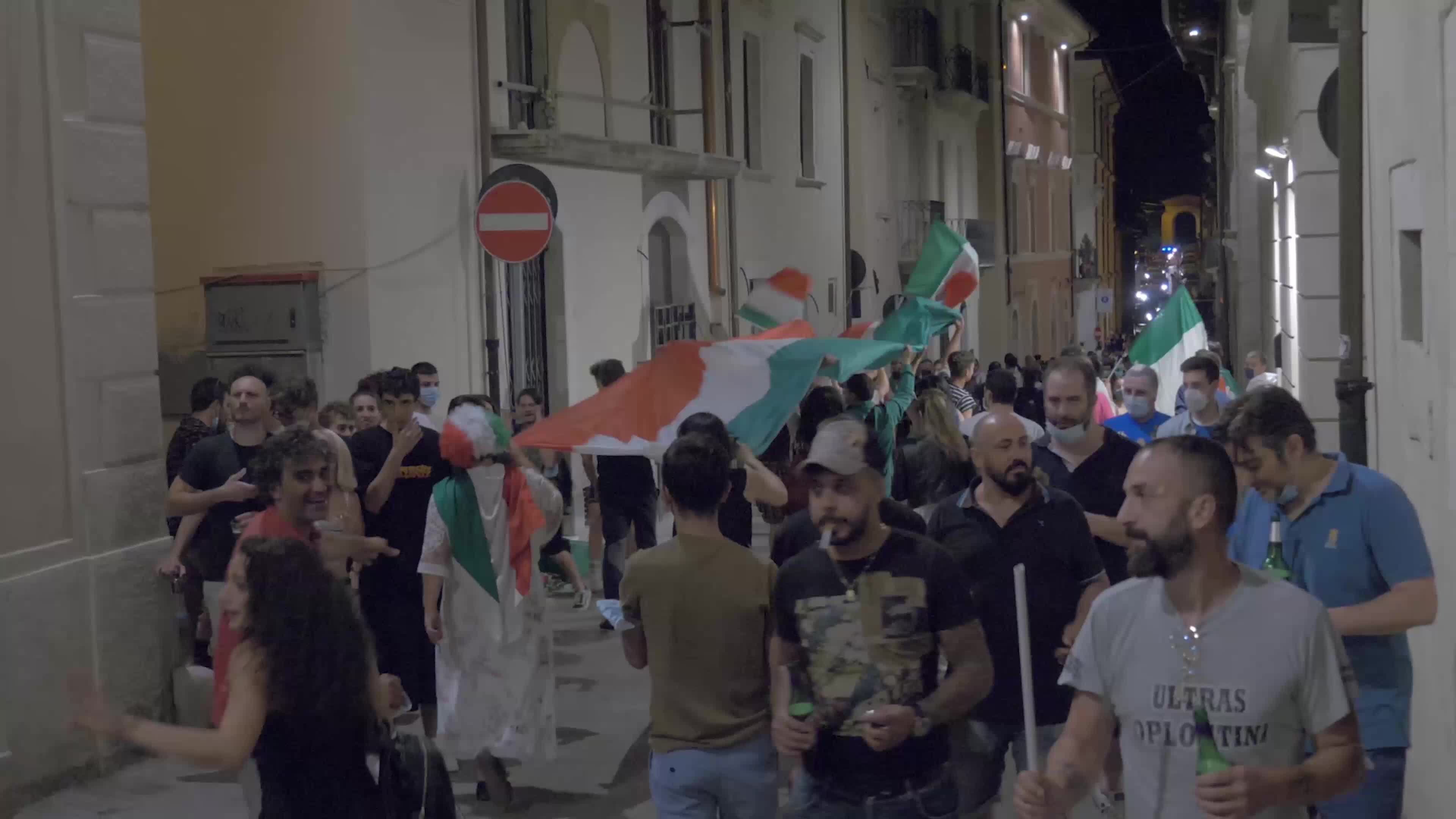 Italian supporters celebrates Euro 2020 victory
