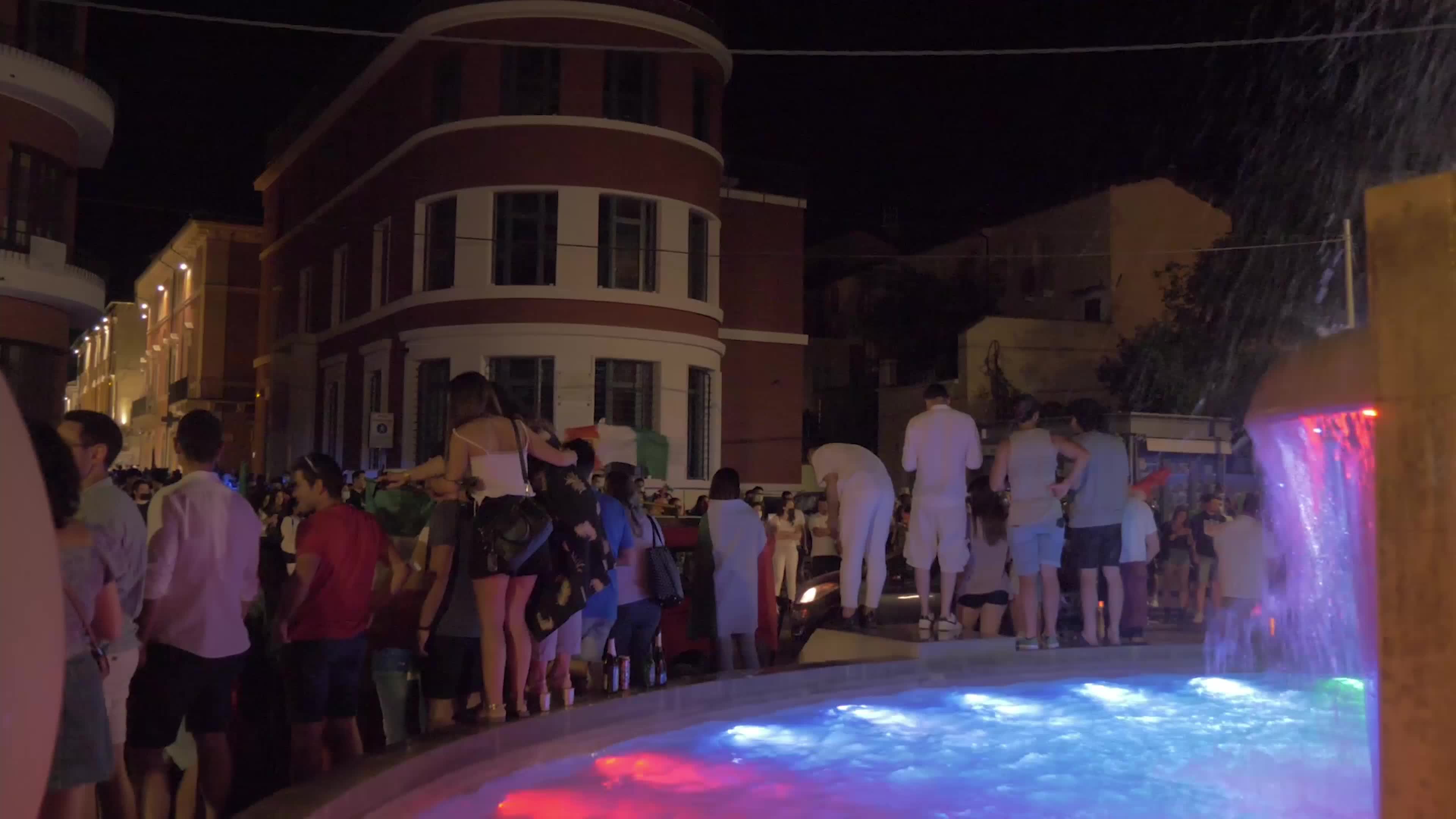 Italian supporters celebrates Euro 2020 victory