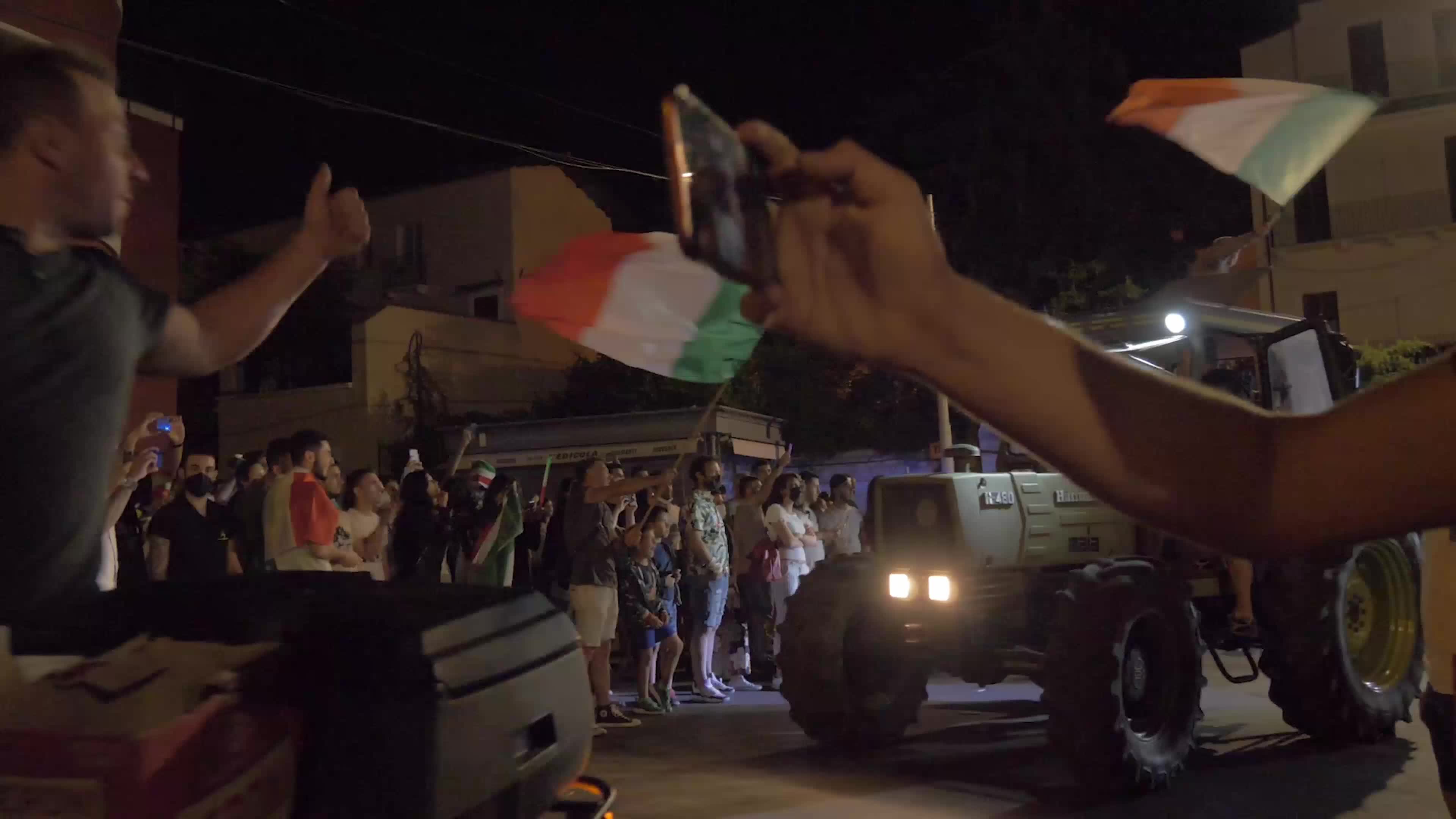Italian supporters celebrates Euro 2020 victory