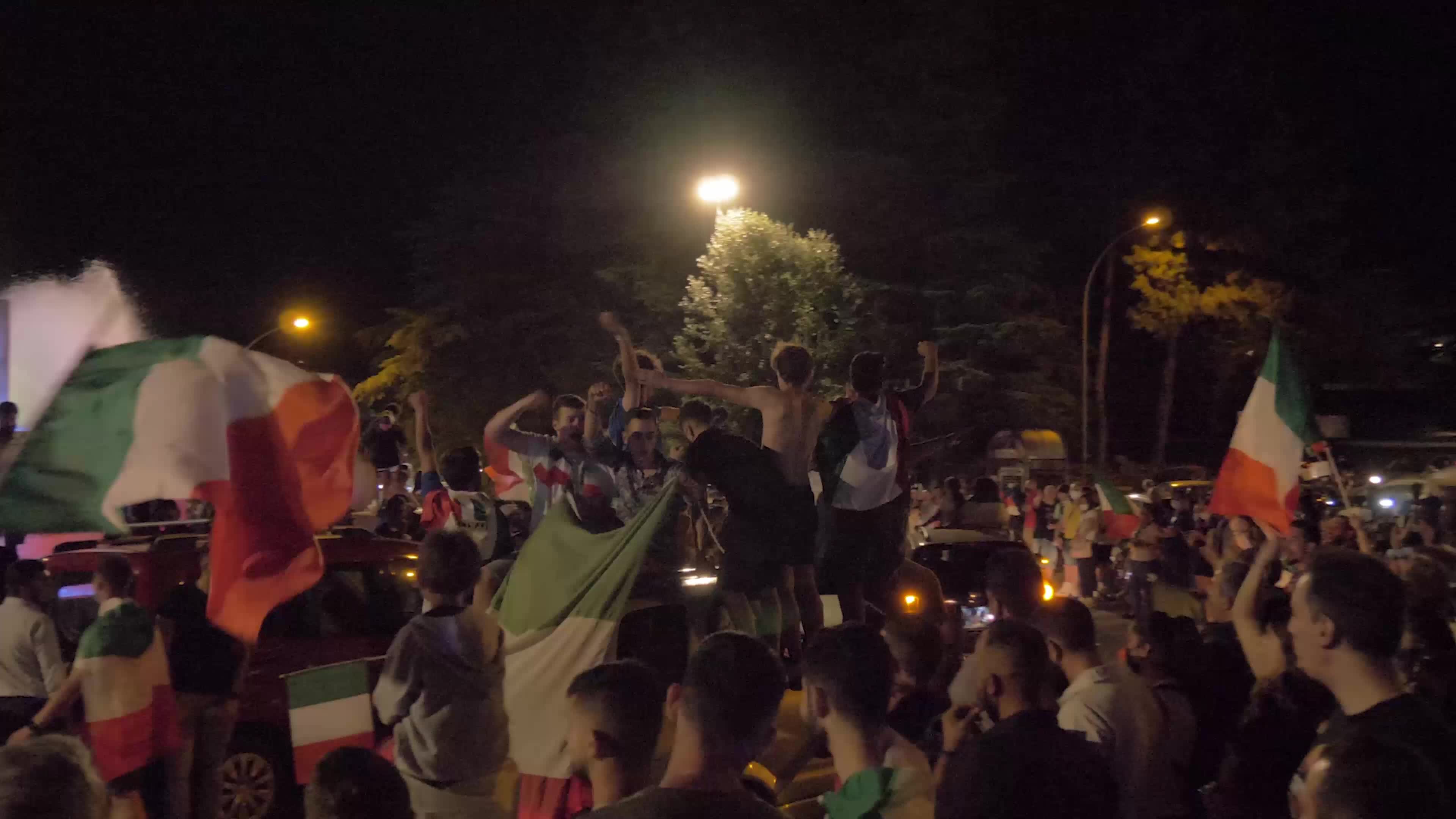 Italian supporters celebrates Euro 2020 victory