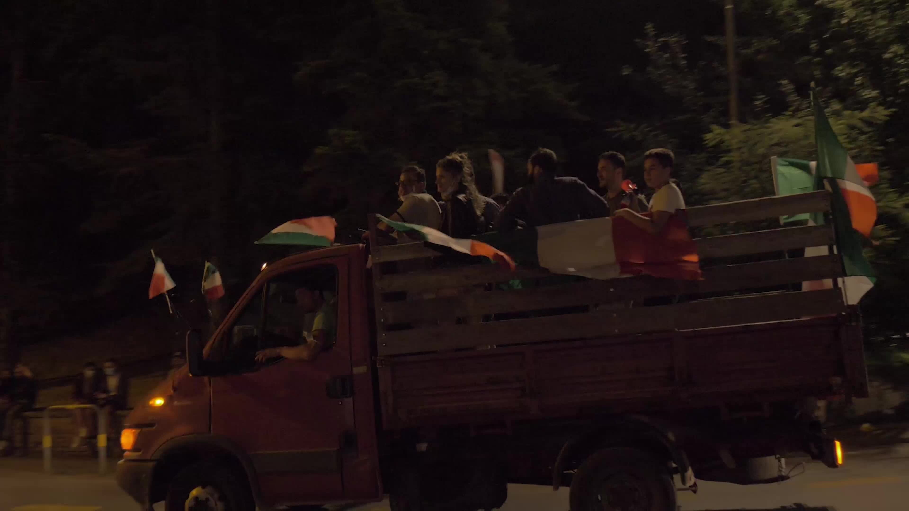 Italian supporters celebrates Euro 2020 victory