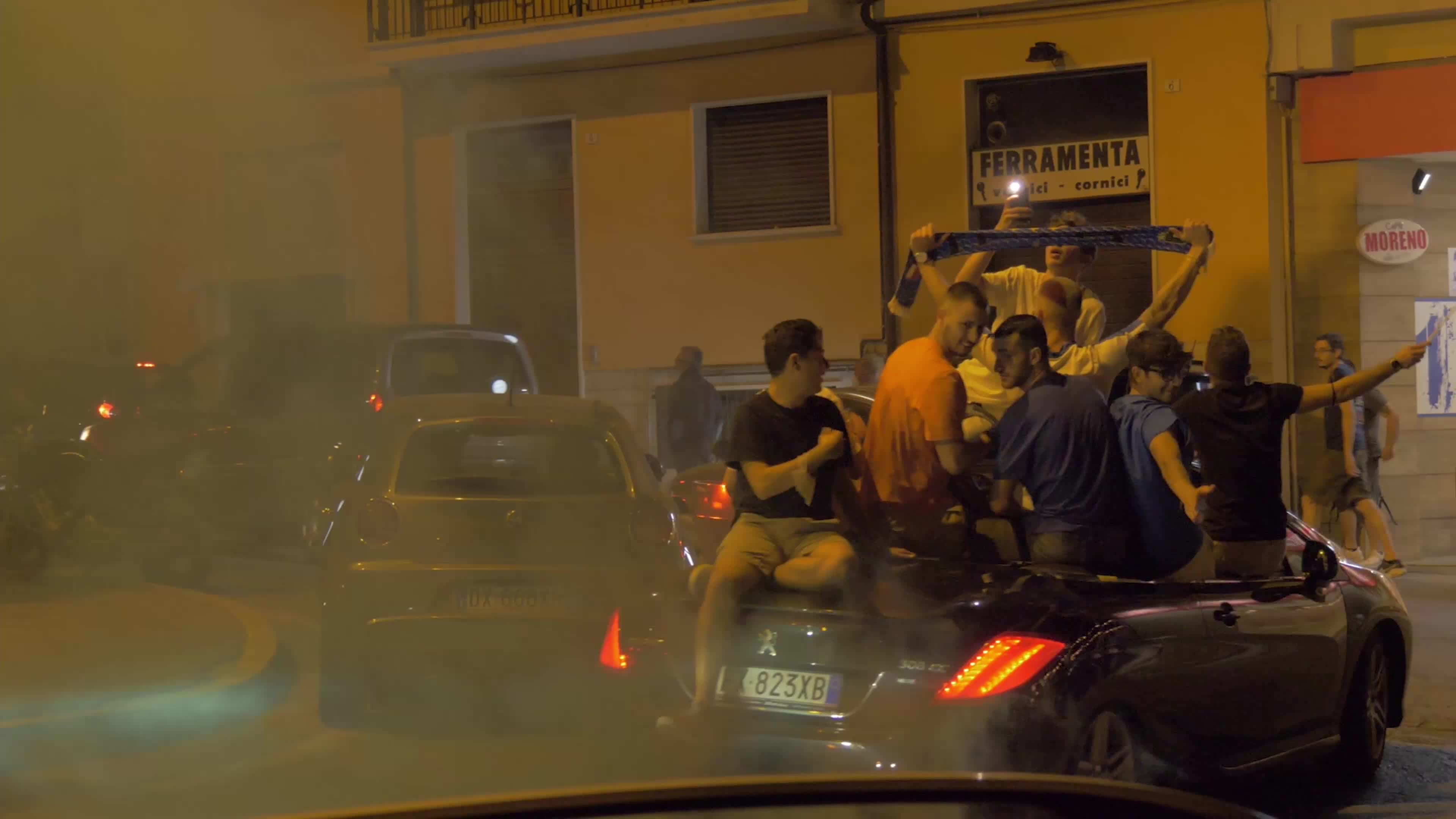 Italian supporters celebrates Euro 2020 victory