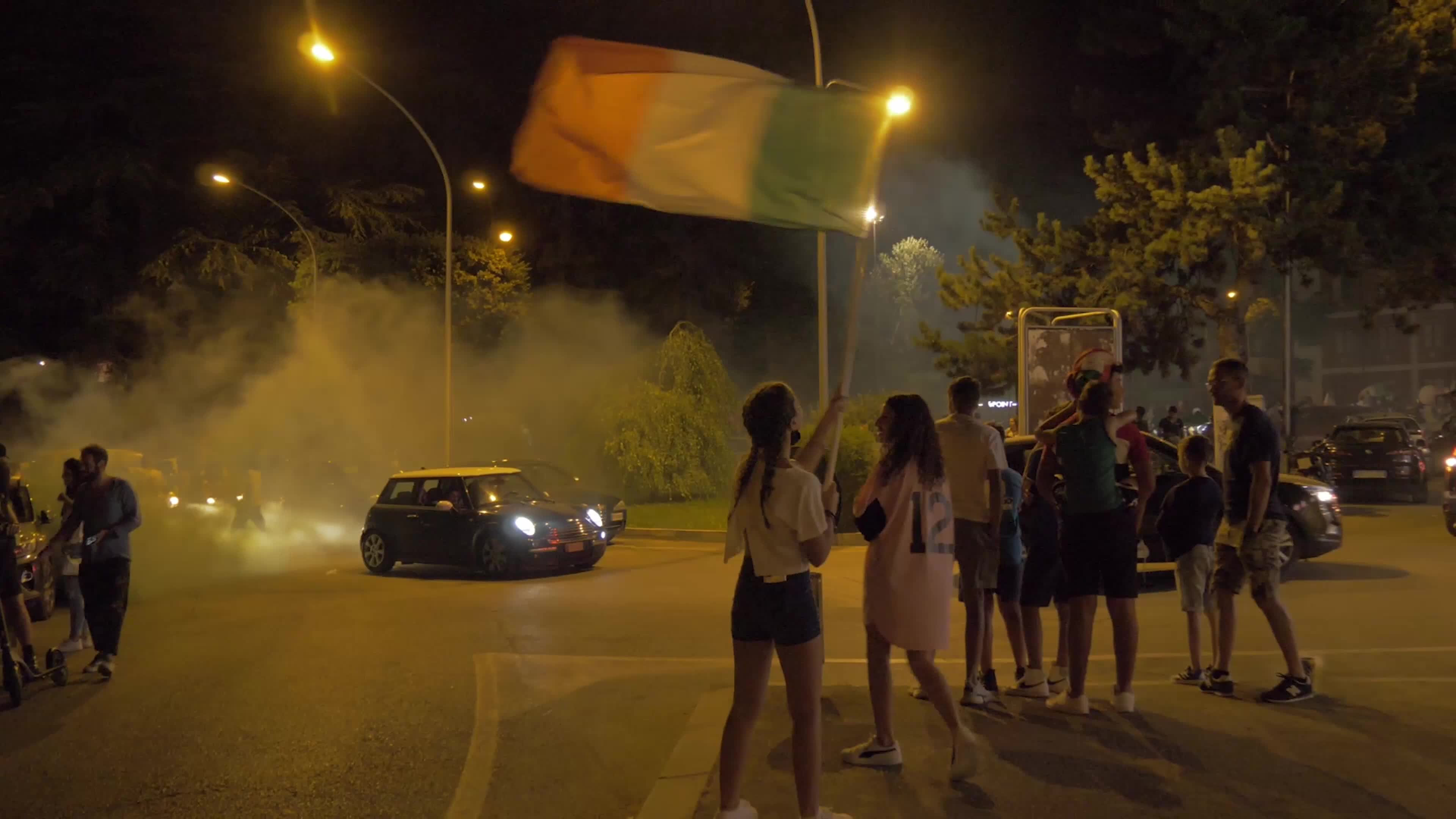 Italian supporters celebrates Euro 2020 victory