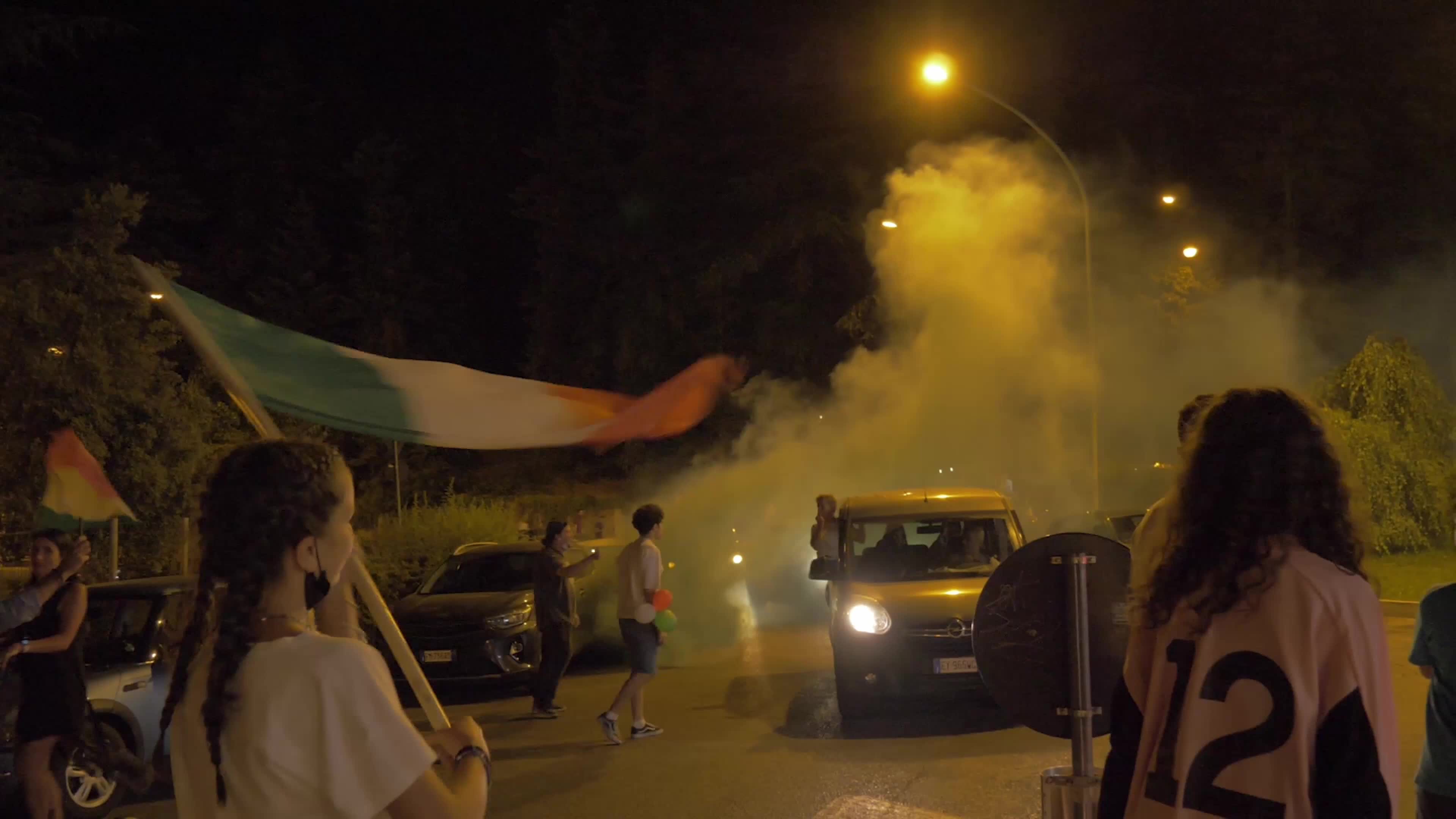 Italian supporters celebrates Euro 2020 victory