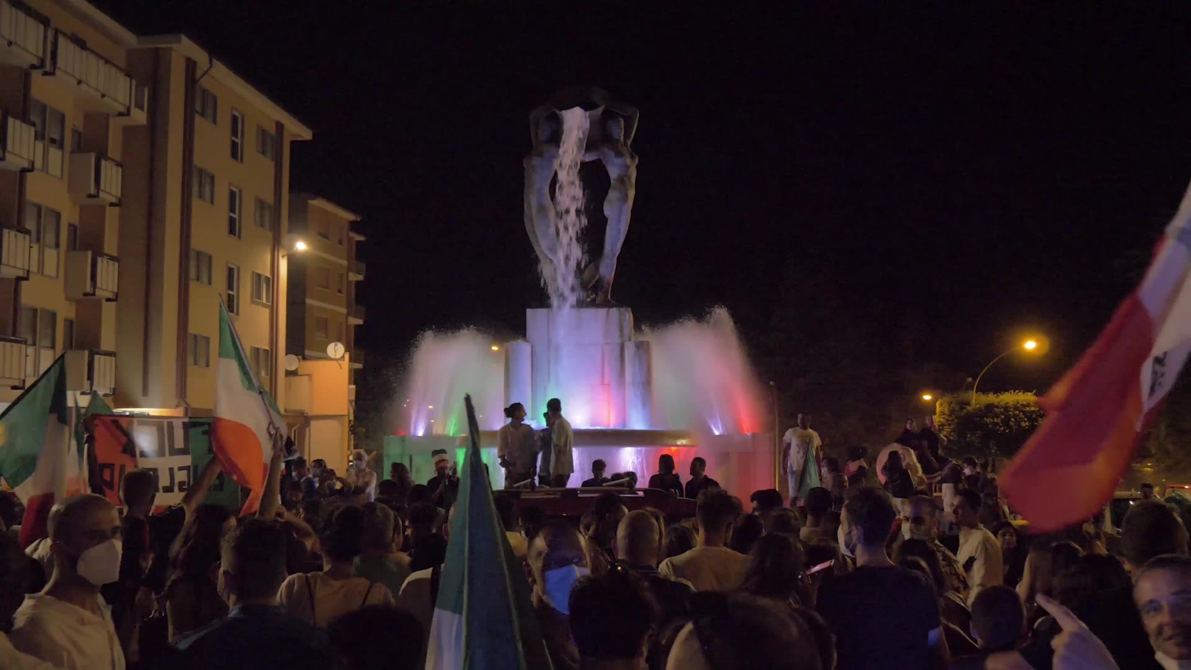 Italian supporters celebrates Euro 2020 victory