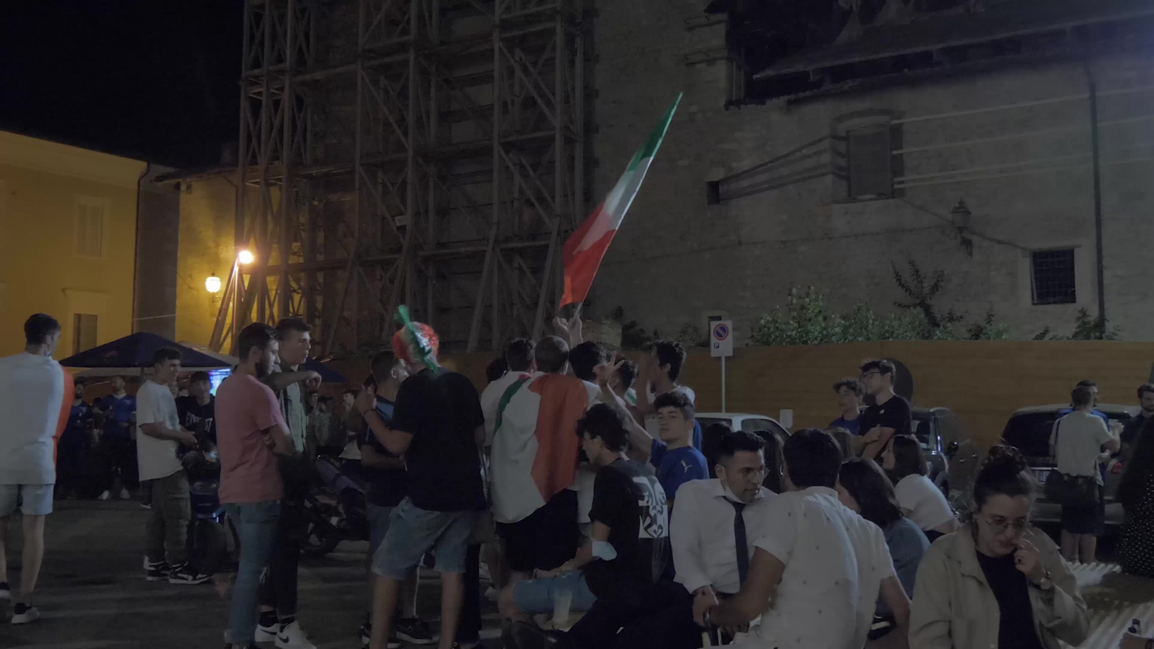 Italian supporters celebrates Euro 2020 victory