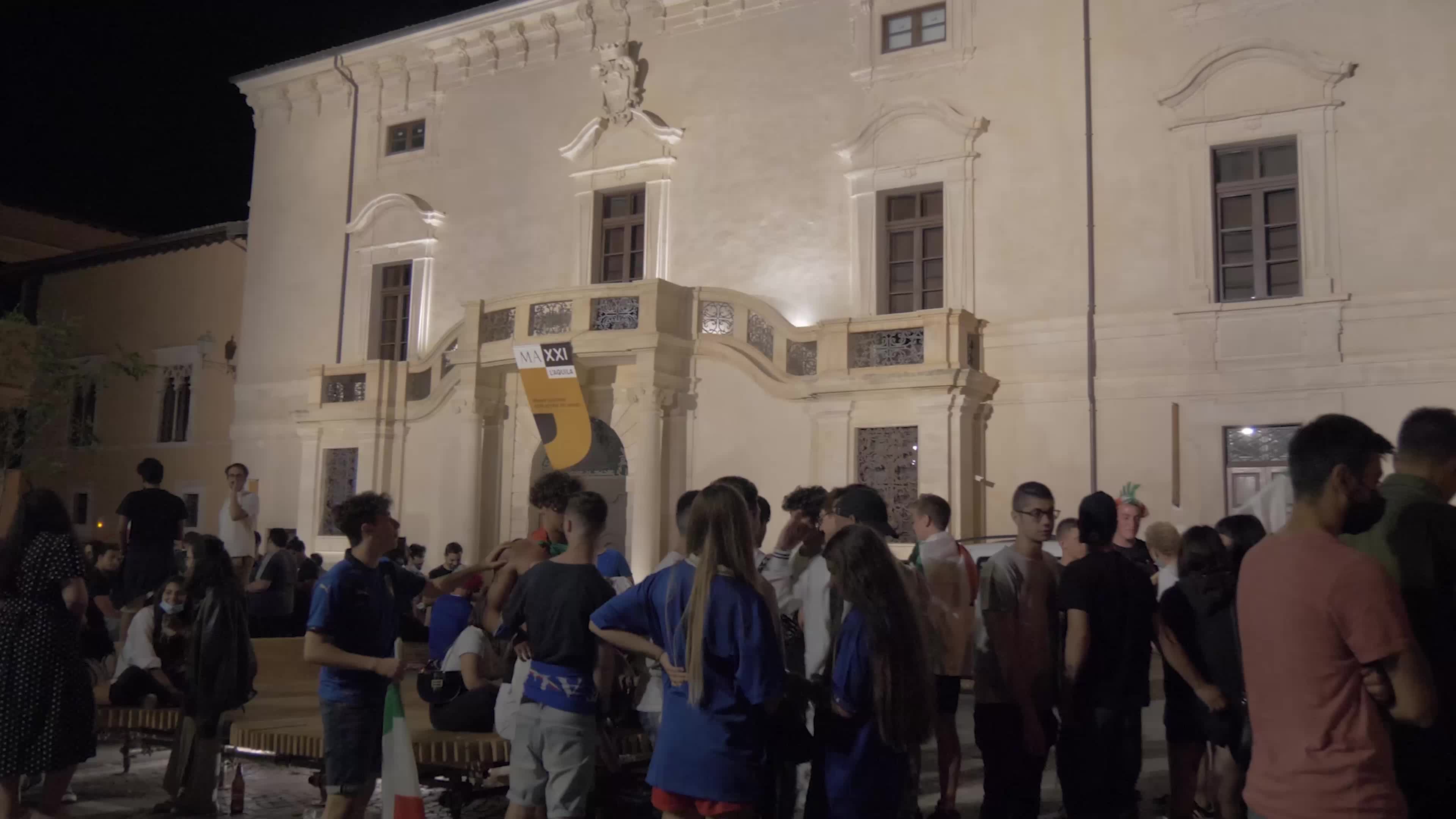 Italian supporters celebrates Euro 2020 victory