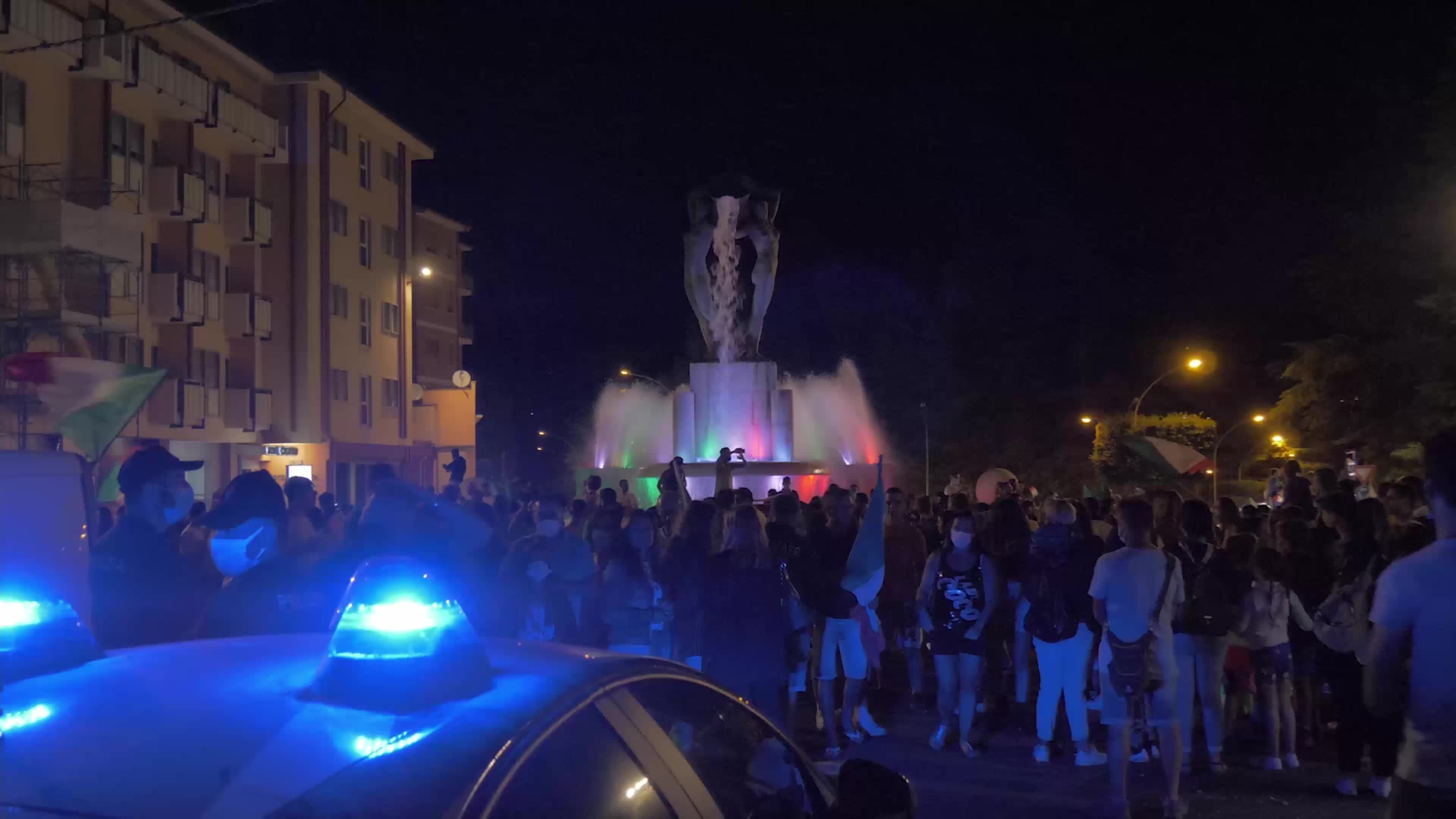 Italian supporters celebrates Euro 2020 victory