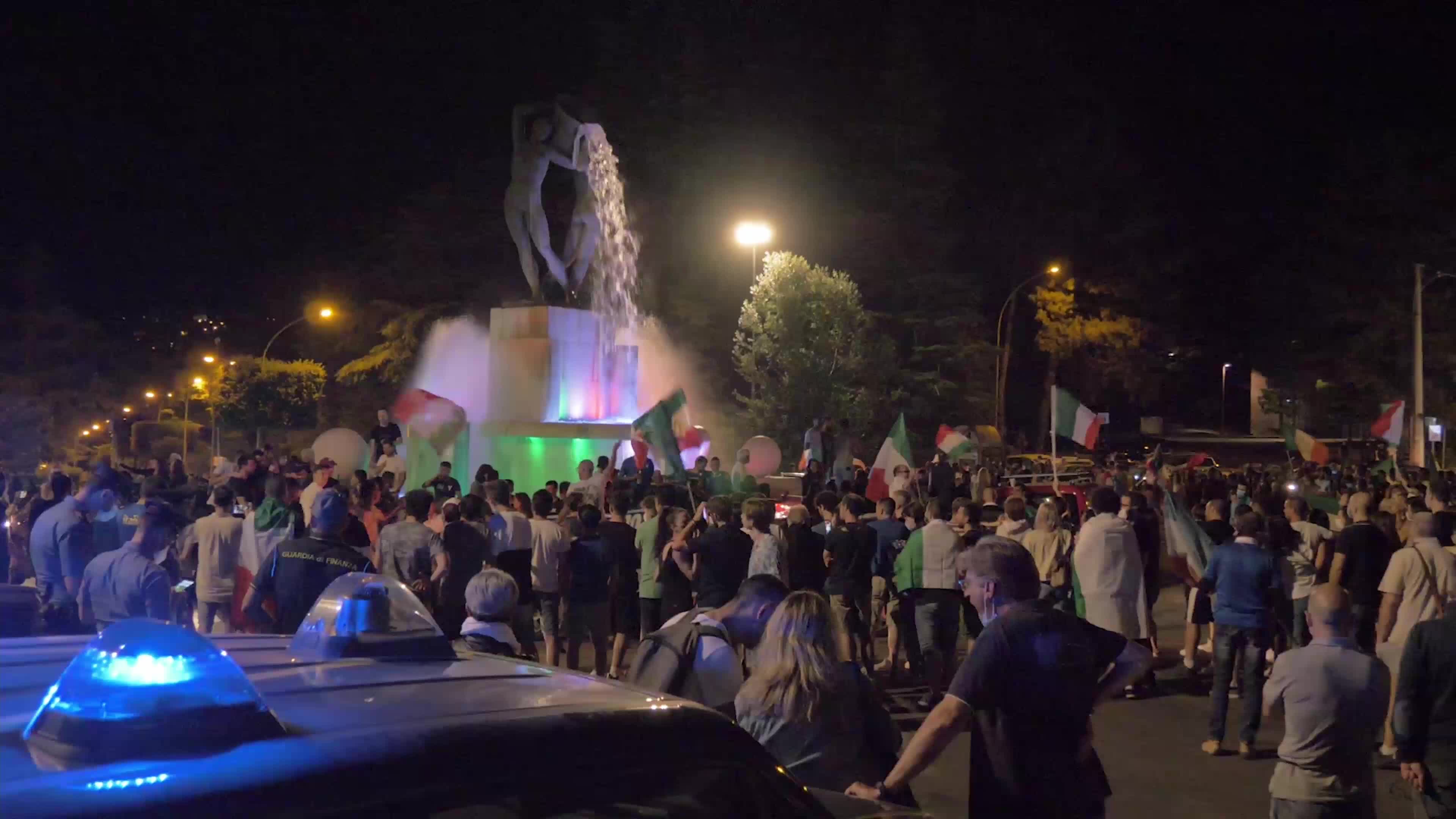 Italian supporters celebrates Euro 2020 victory