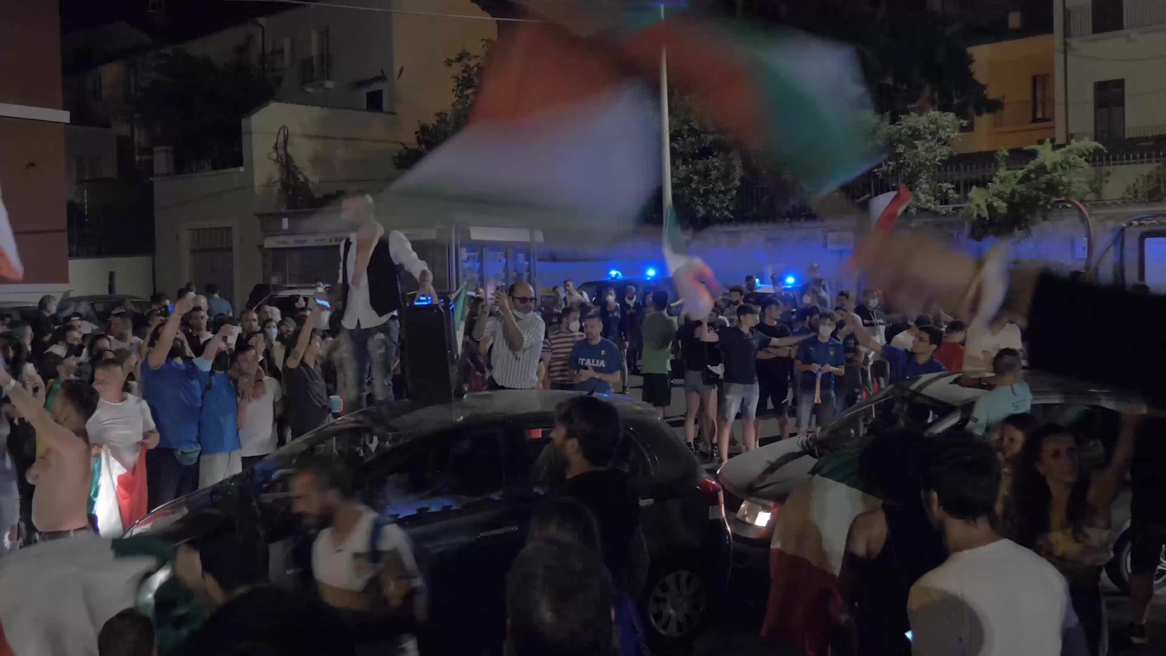 Italian supporters celebrates Euro 2020 victory