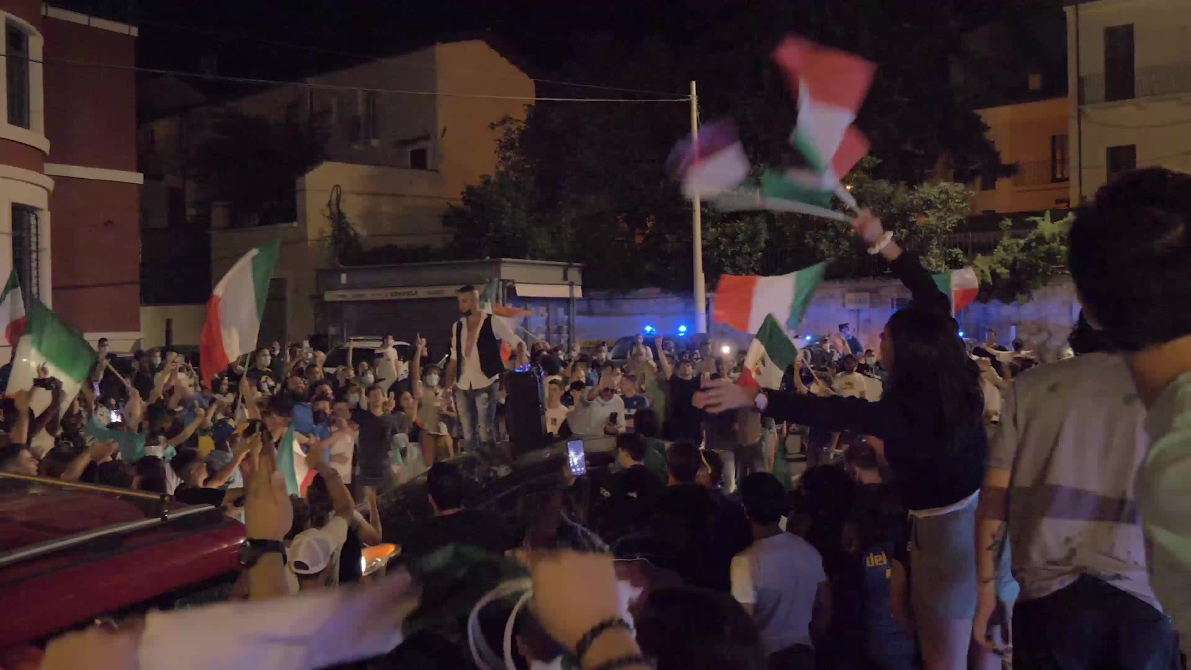 Italian supporters celebrates Euro 2020 victory