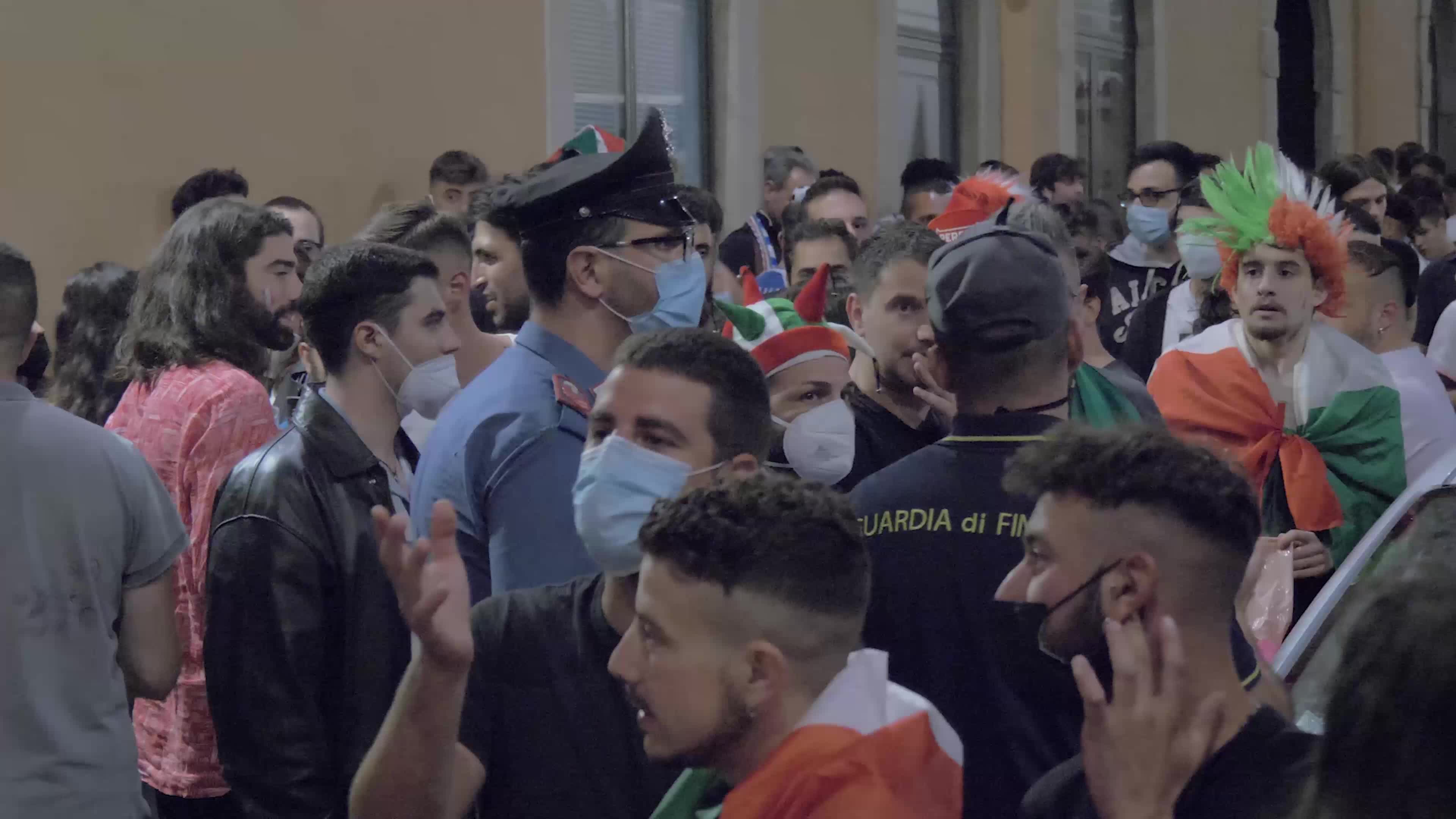 Italian supporters celebrates Euro 2020 victory
