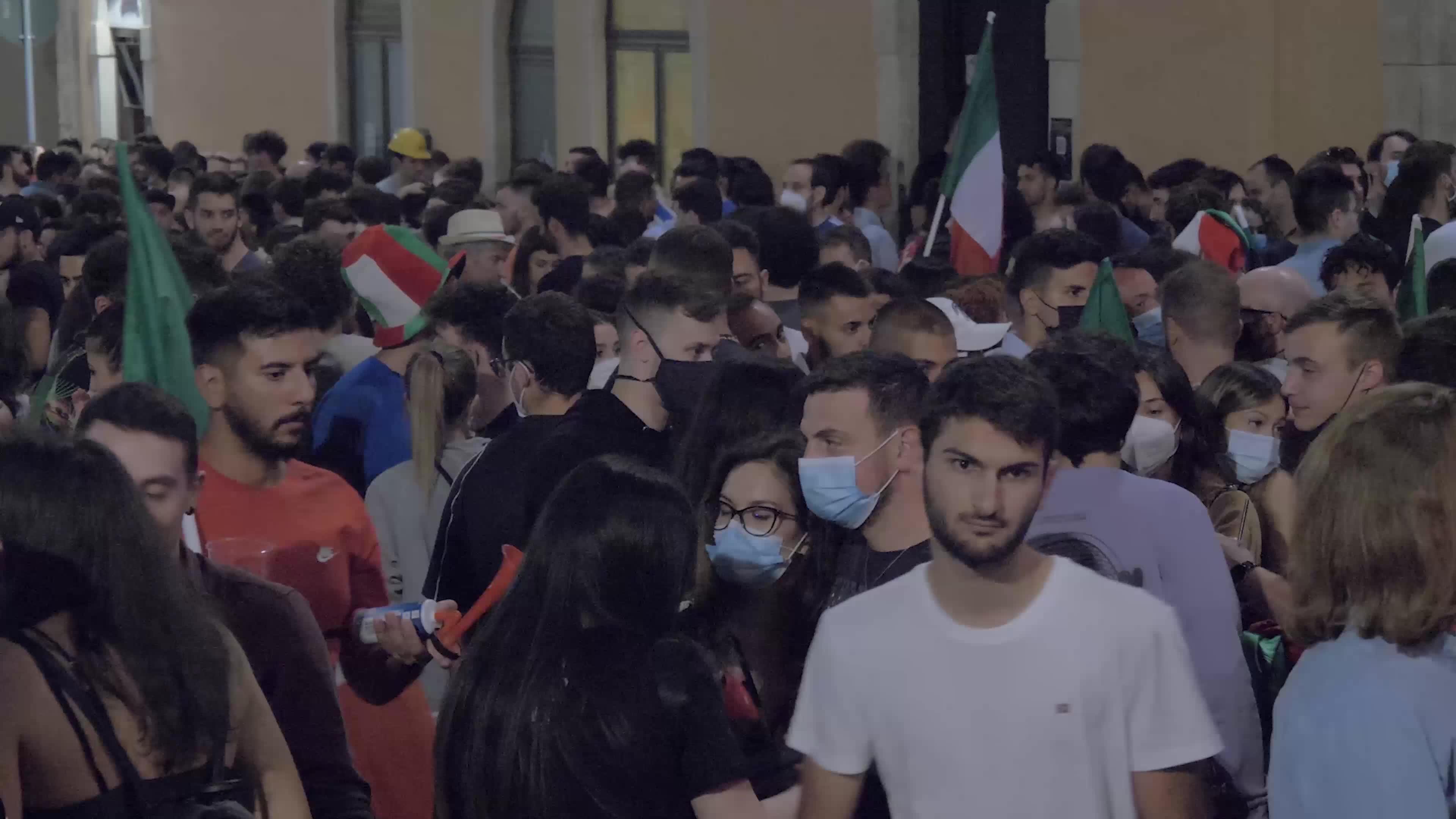 Italian supporters celebrates Euro 2020 victory