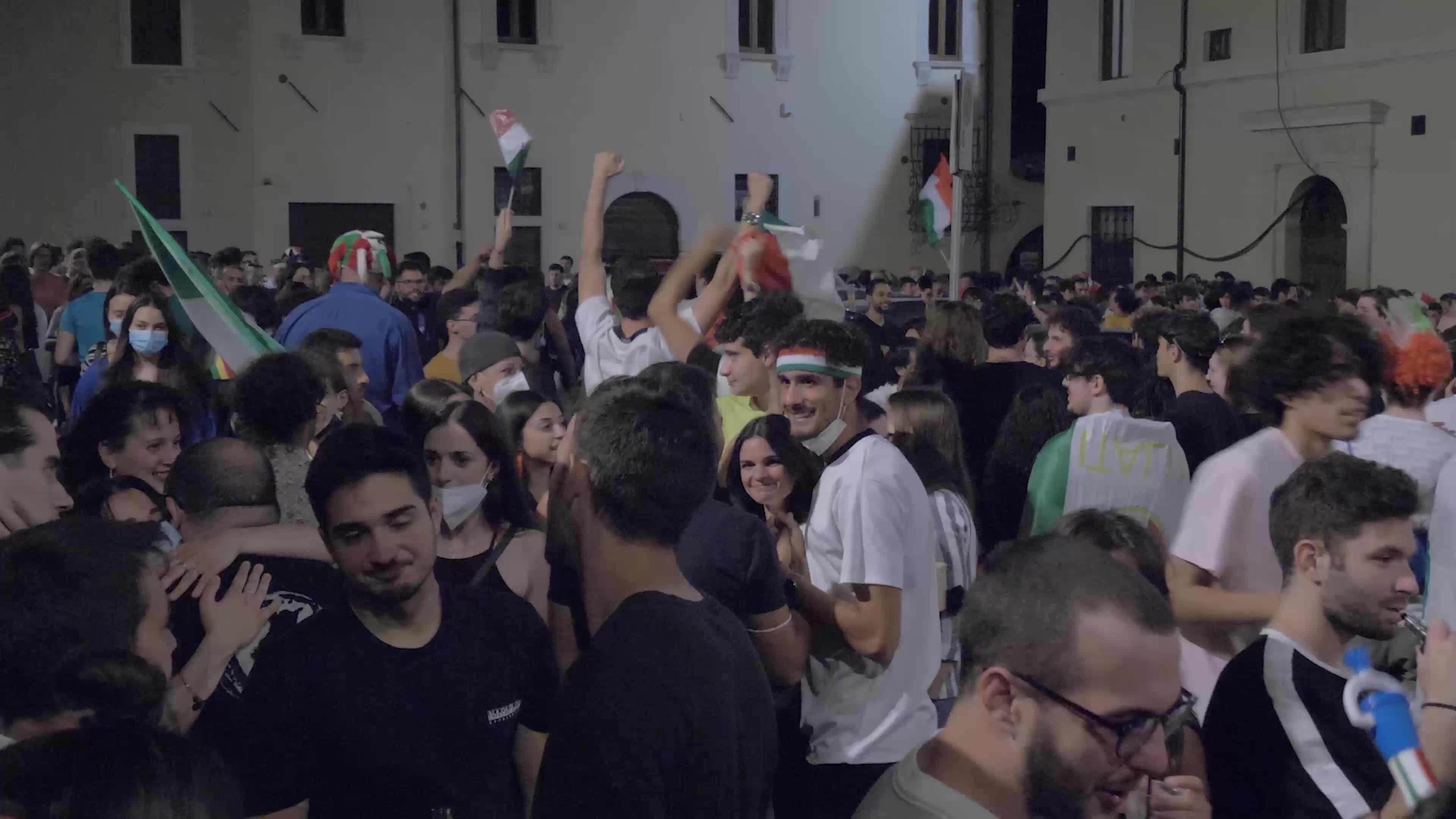 Italian supporters celebrates Euro 2020 victory