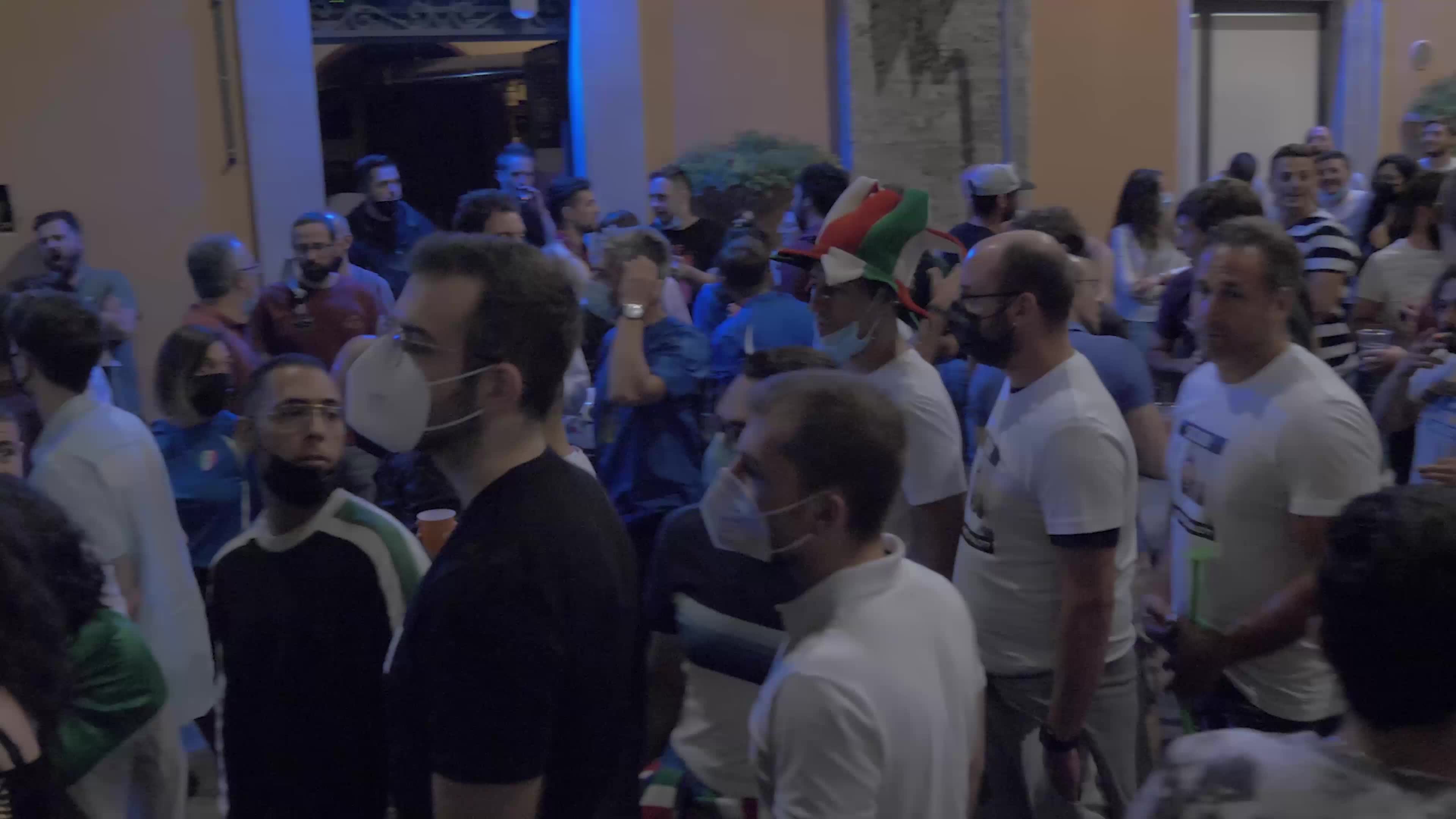 Italian supporters celebrates Euro 2020 victory